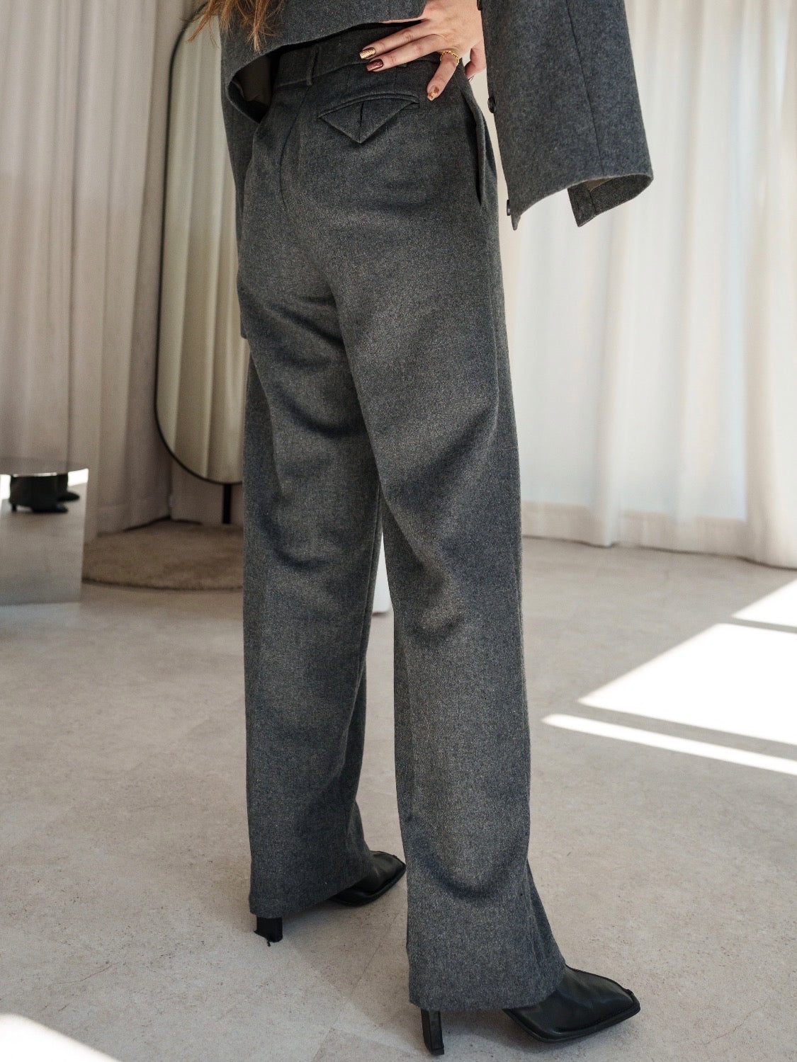 Wool ツイル ワイド スラックス