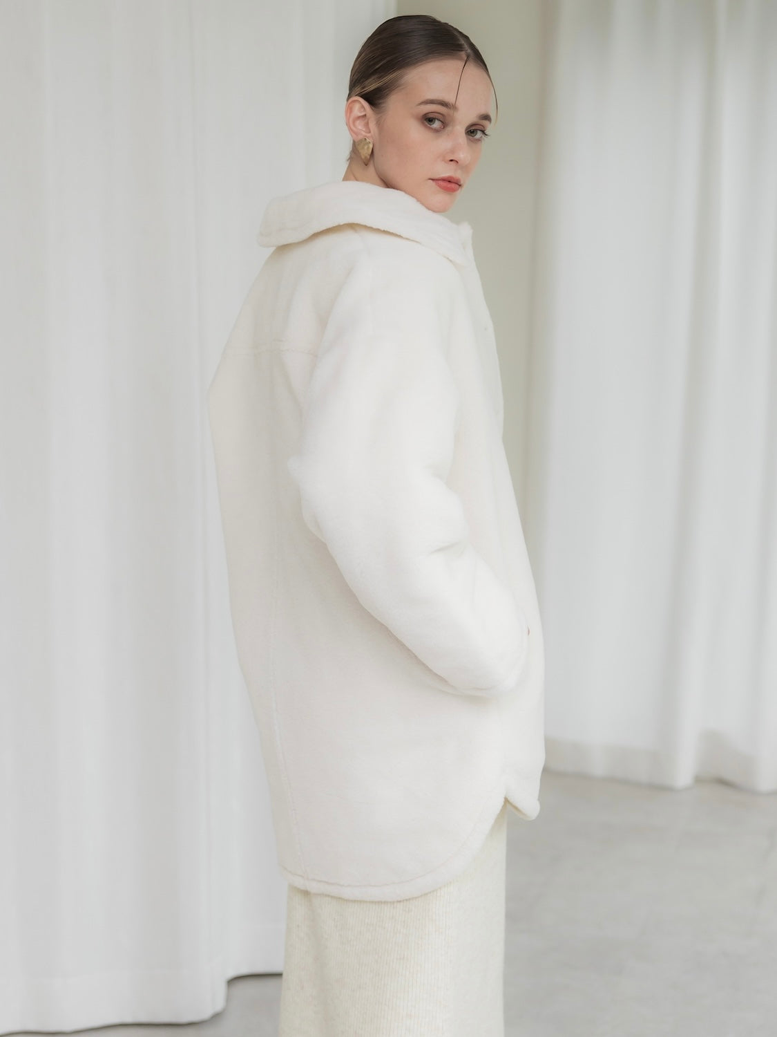 リバーシブル Boa キルティング コート