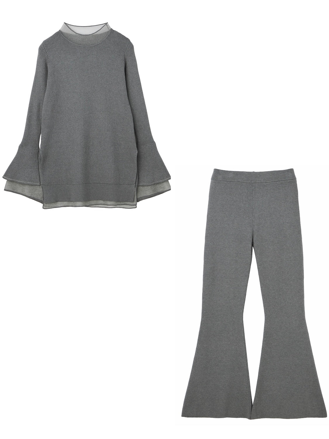 Sheer レイヤーカフス KNIT セットアップ