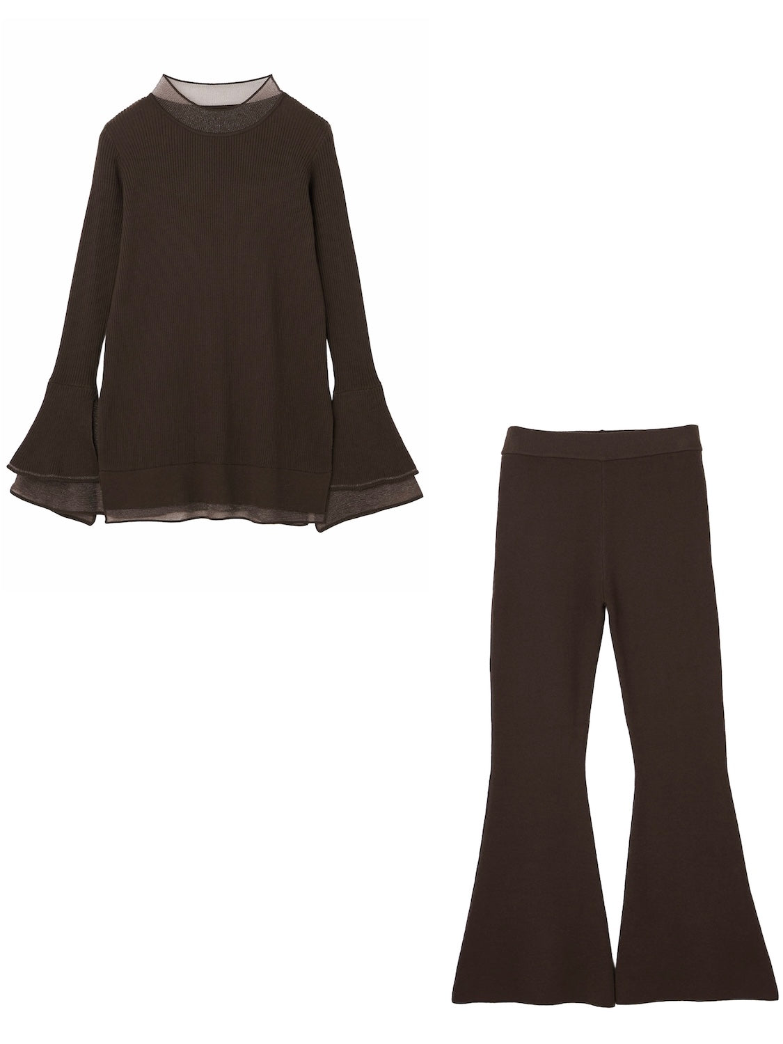 Sheer レイヤーカフス KNIT セットアップ