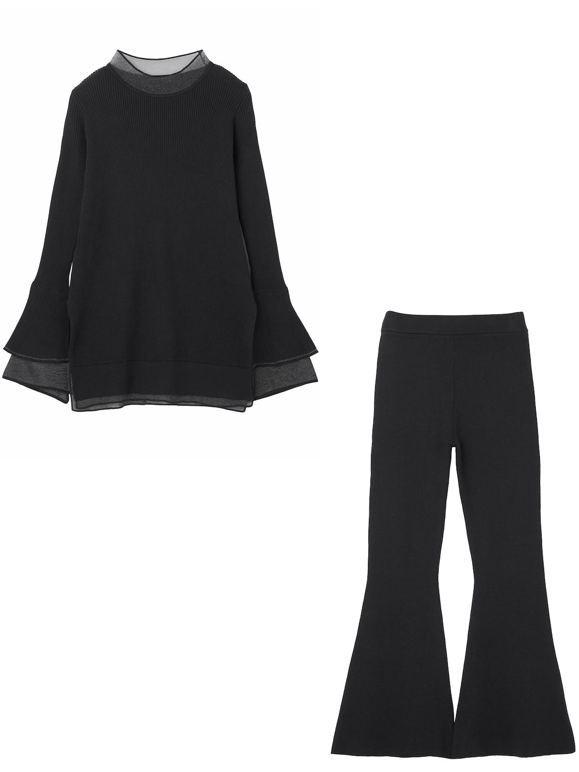 Sheer レイヤーカフス KNIT セットアップ