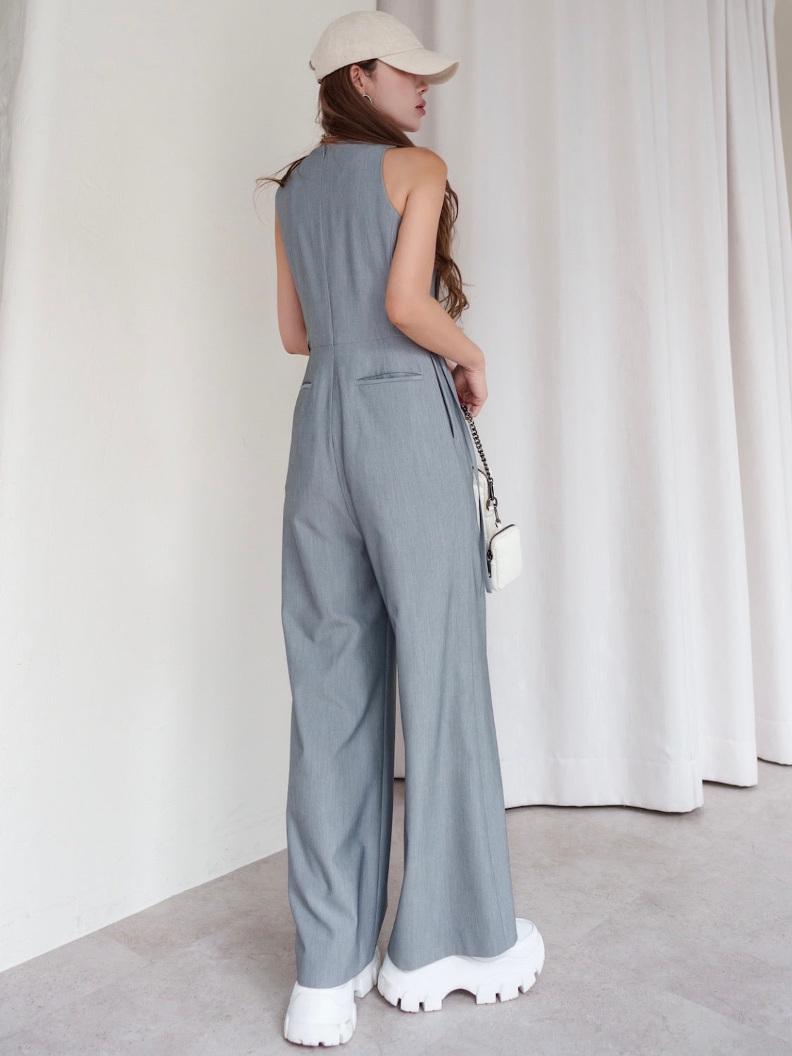 タックデザイン ツイル Jumpsuit
