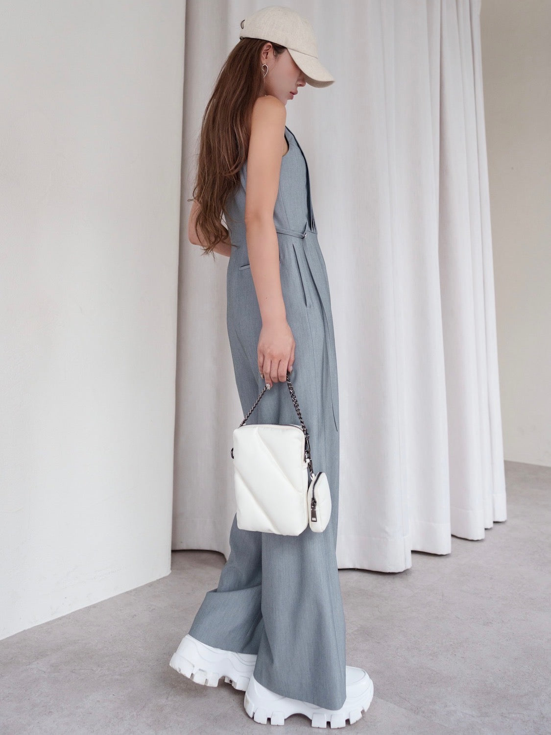 タックデザイン ツイル Jumpsuit