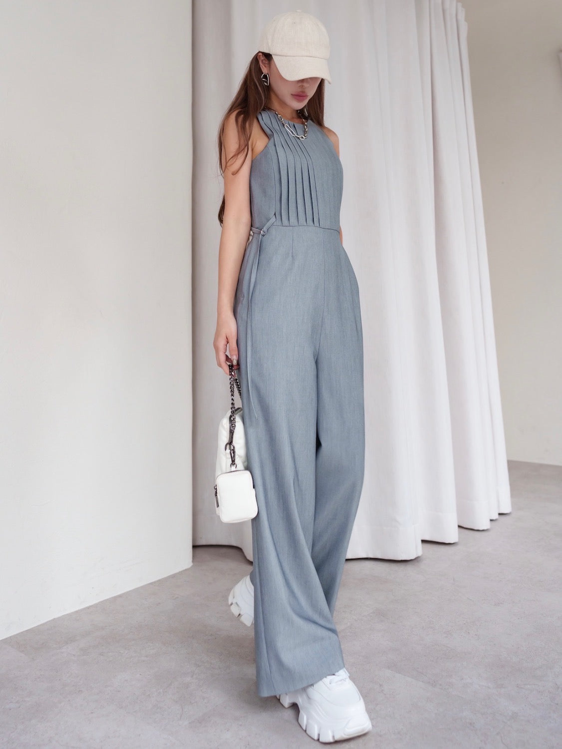 タックデザイン ツイル Jumpsuit