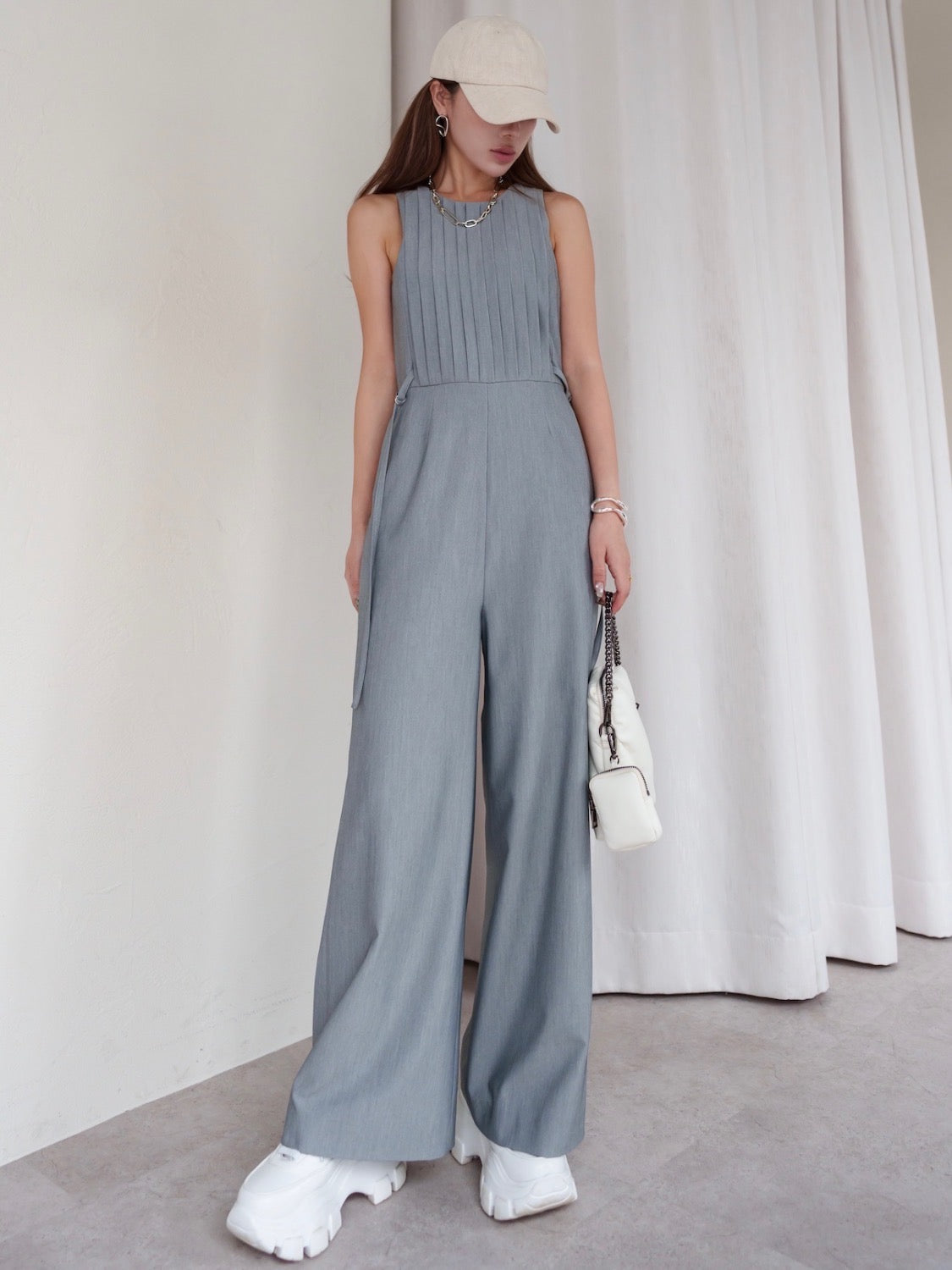 タックデザイン ツイル Jumpsuit