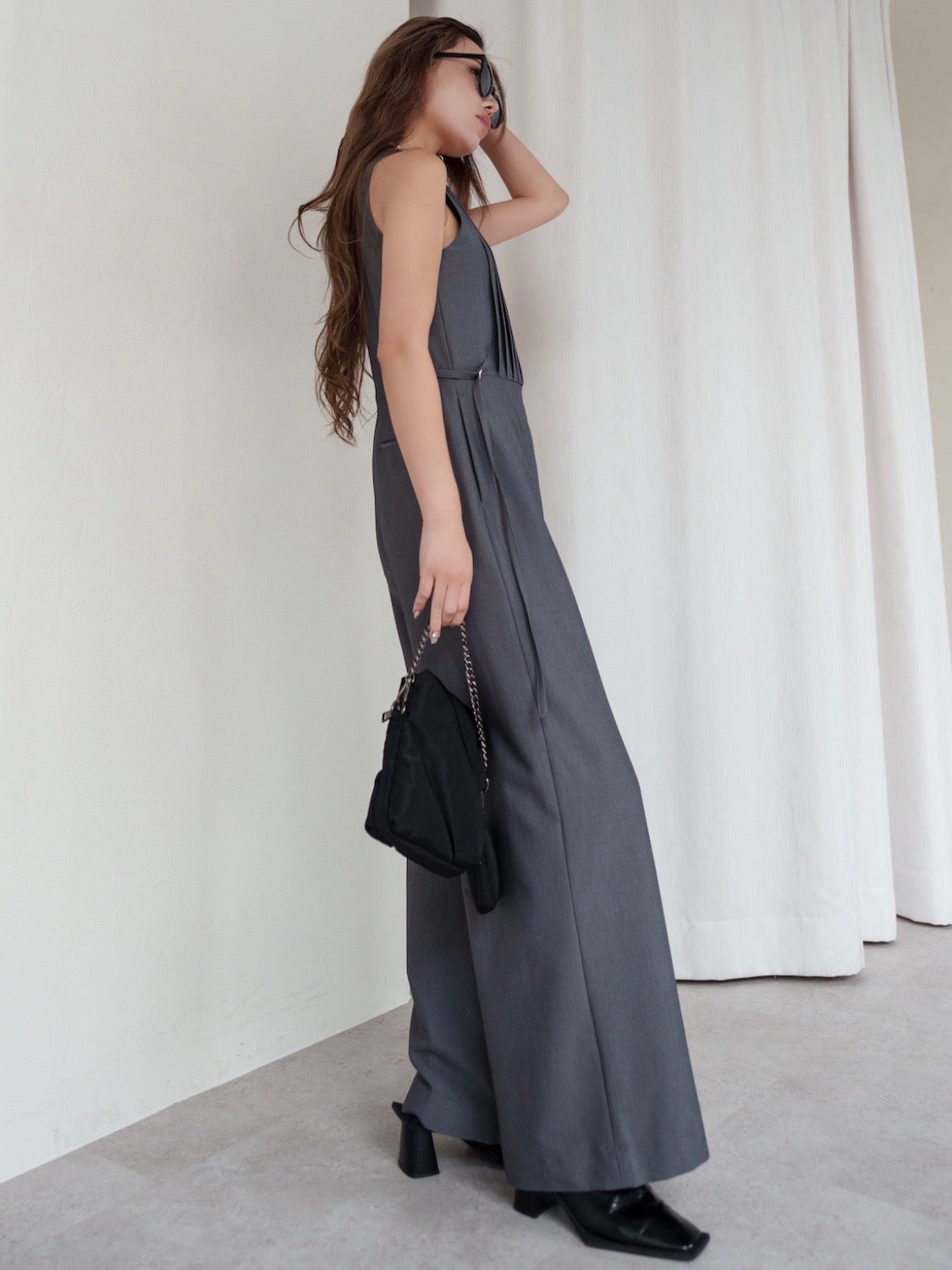 タックデザイン ツイル Jumpsuit