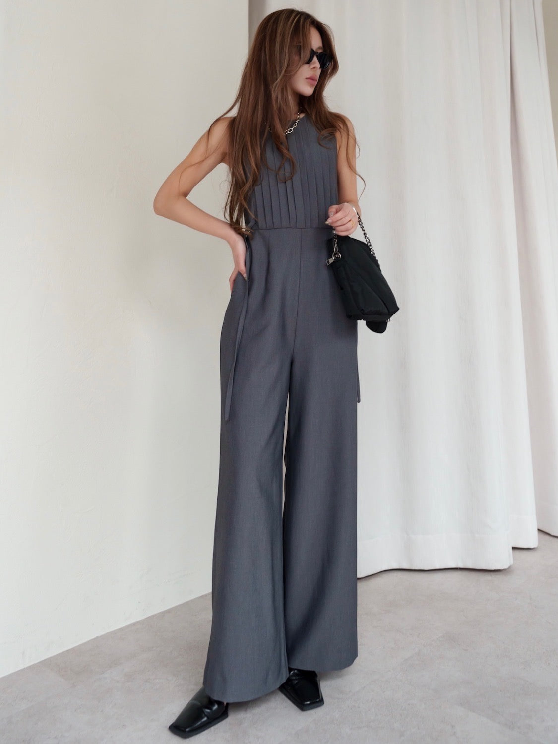 タックデザイン ツイル Jumpsuit