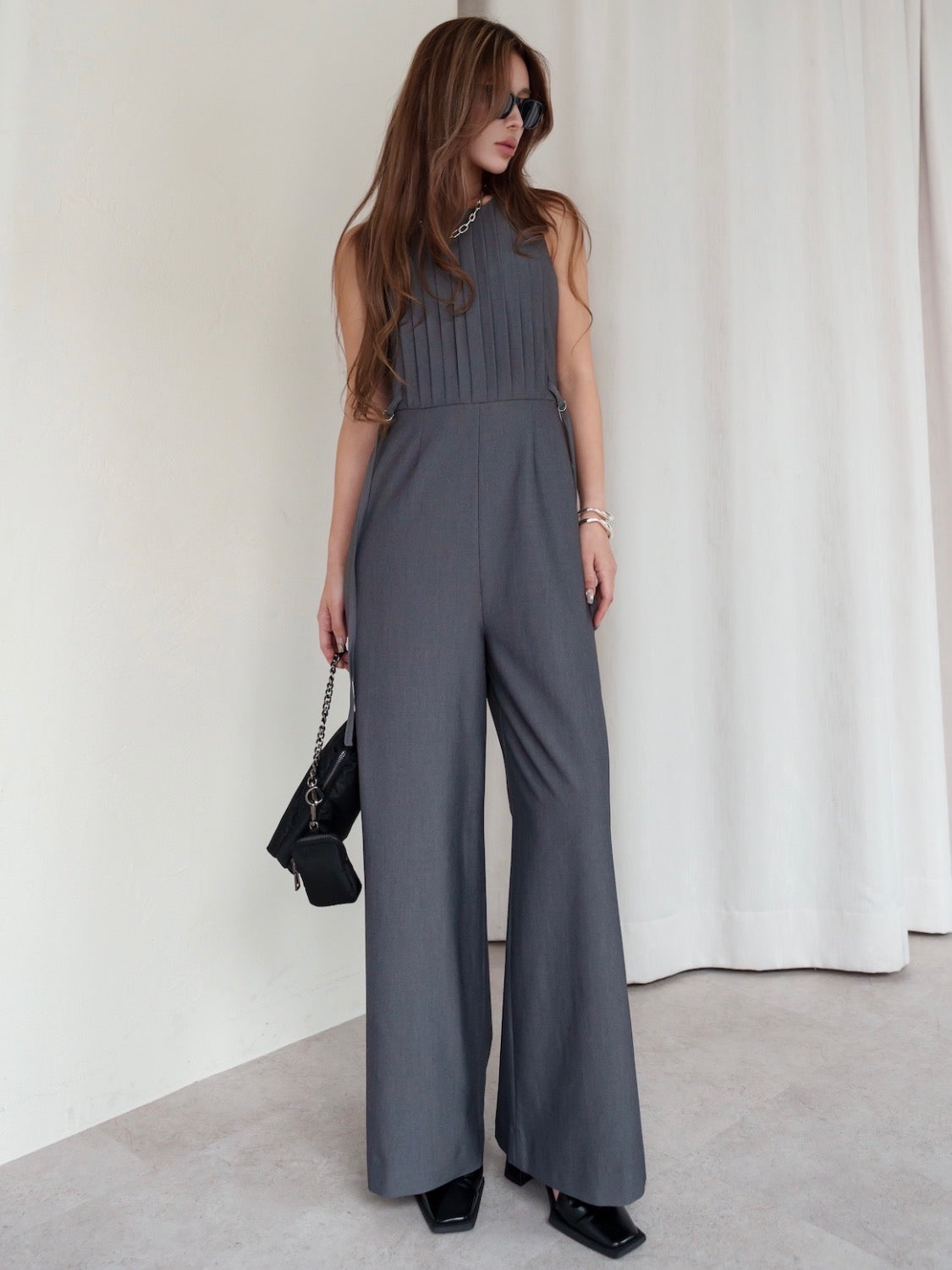 タックデザイン ツイル Jumpsuit