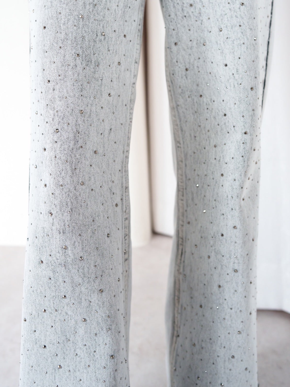Washed Wide Stone Denim