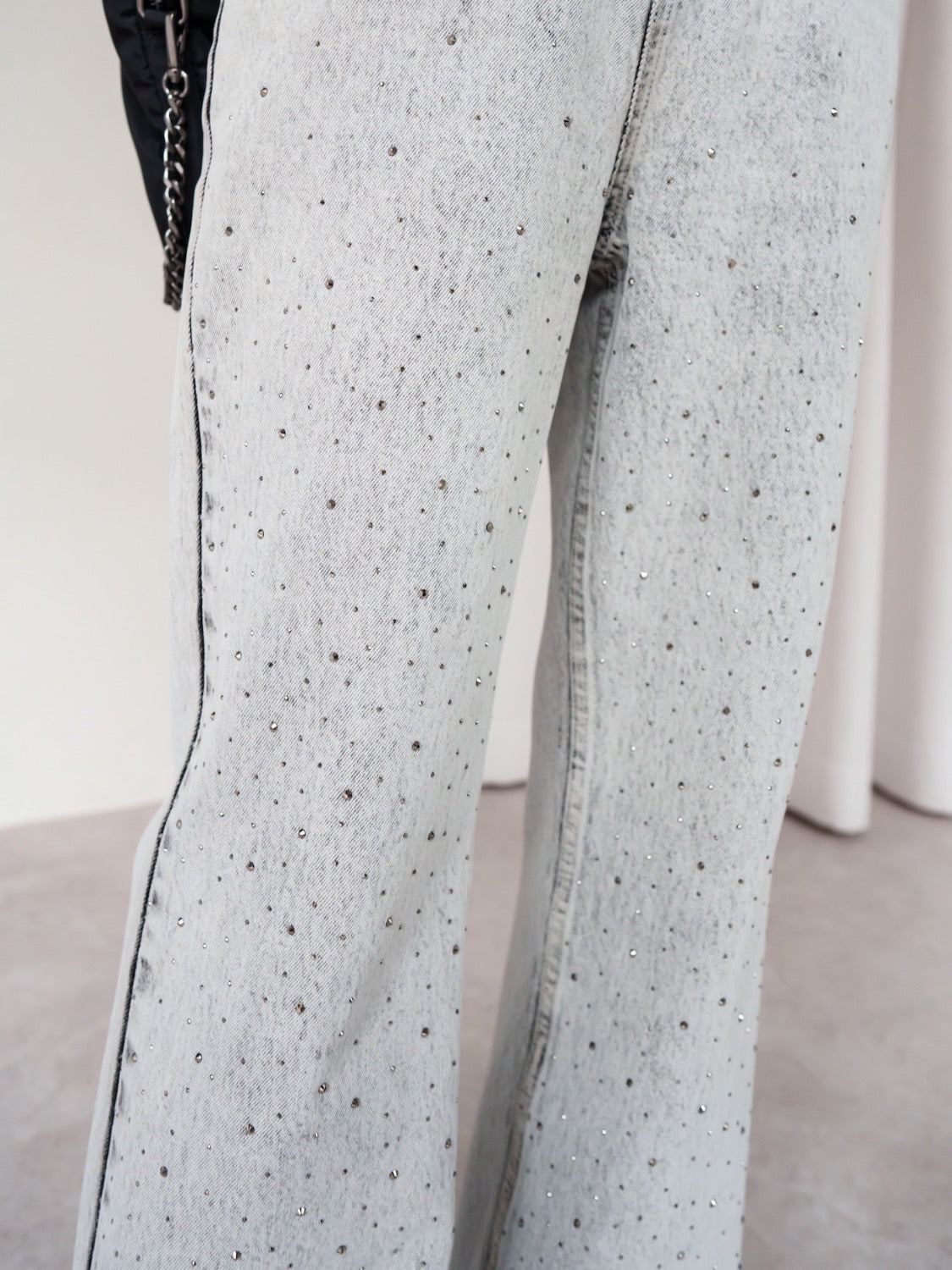 Washed Wide Stone Denim