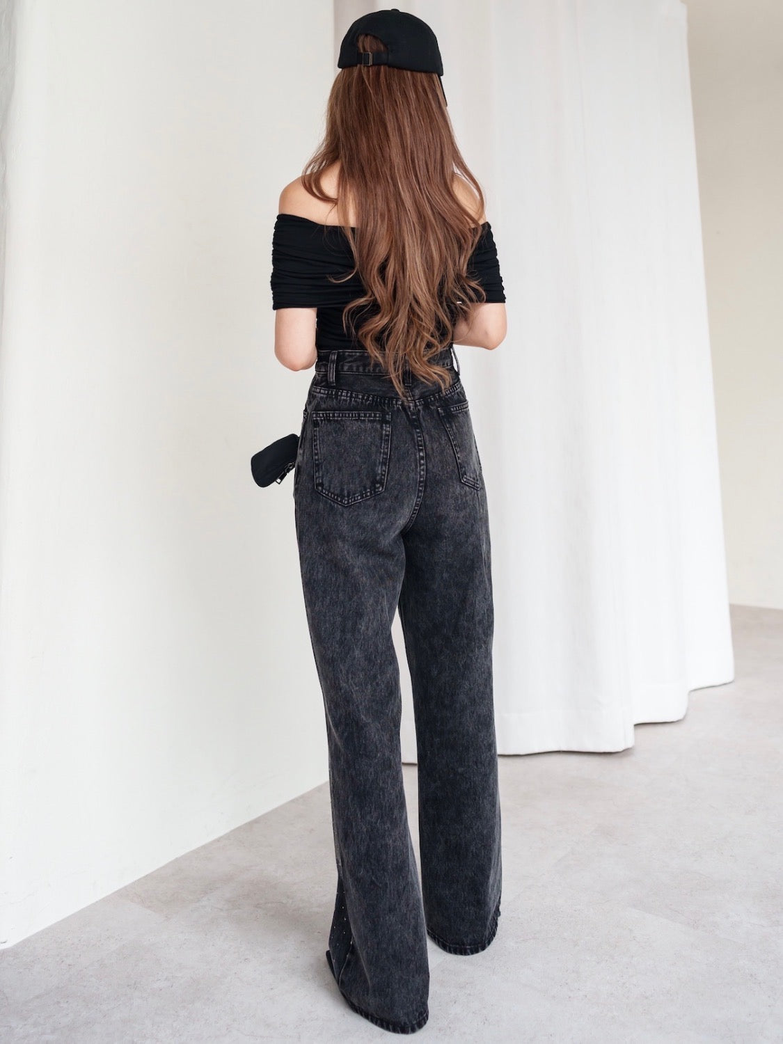 Washed Wide Stone Denim