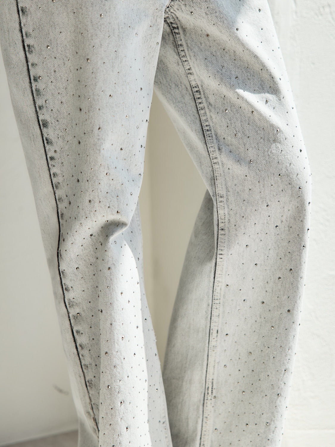 Washed Wide Stone Denim