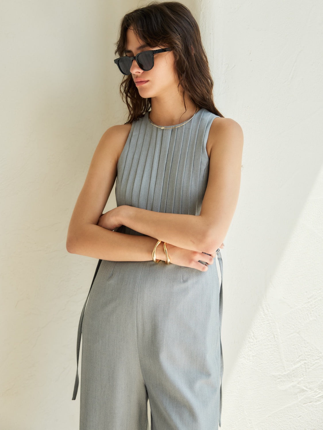 タックデザイン ツイル Jumpsuit