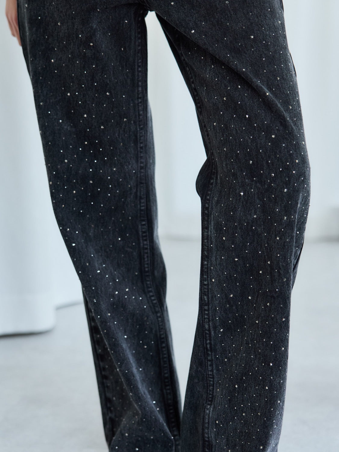 Washed Wide Stone Denim