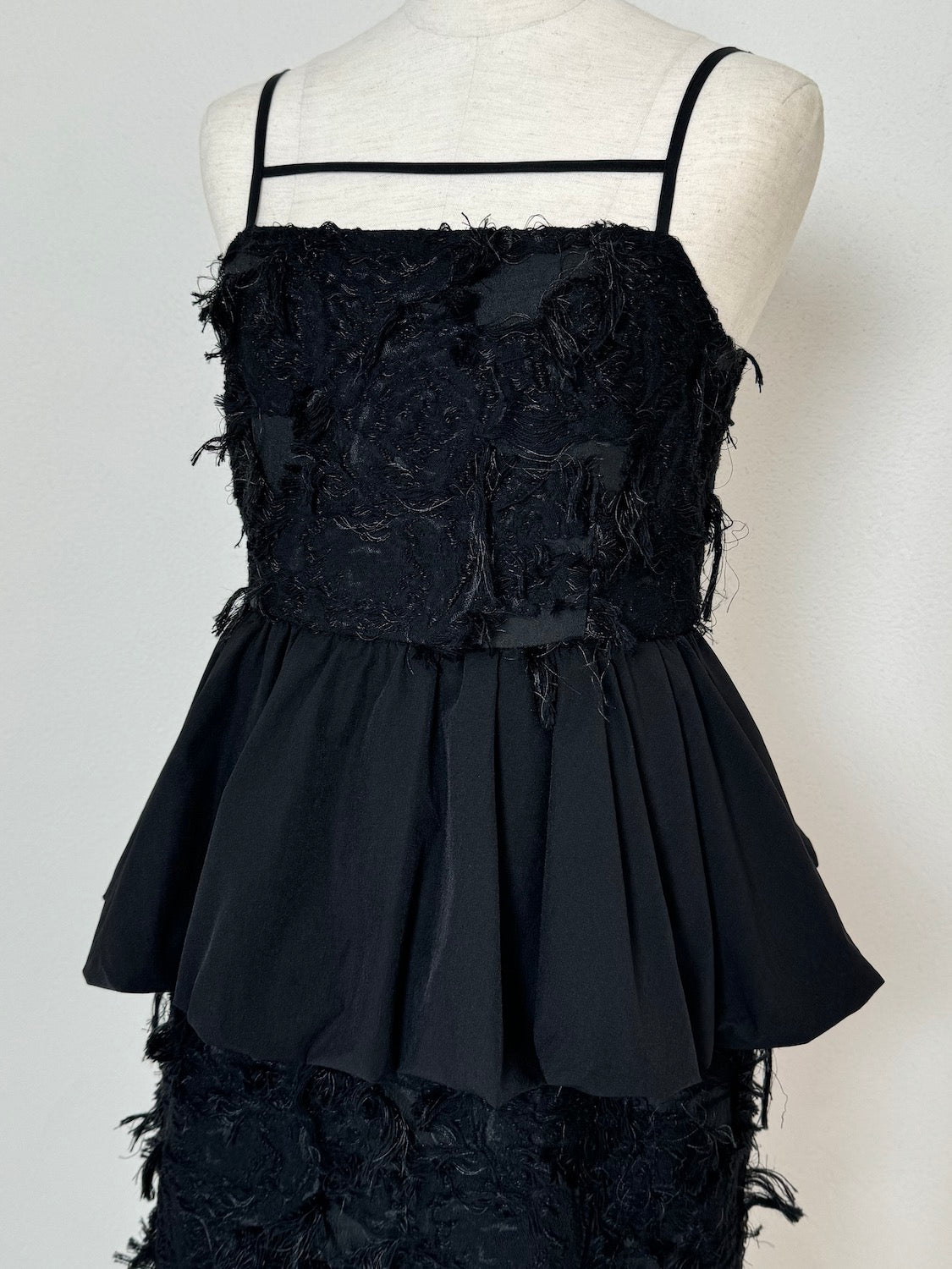 シアー Jaguard ペプラム ドレス