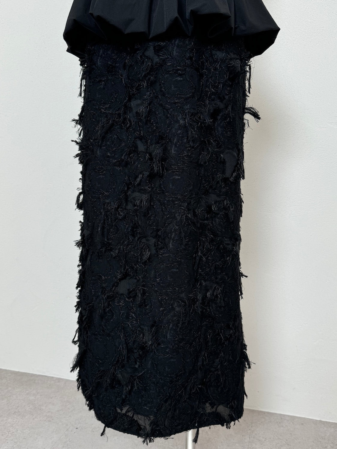 シアー Jaguard ペプラム ドレス