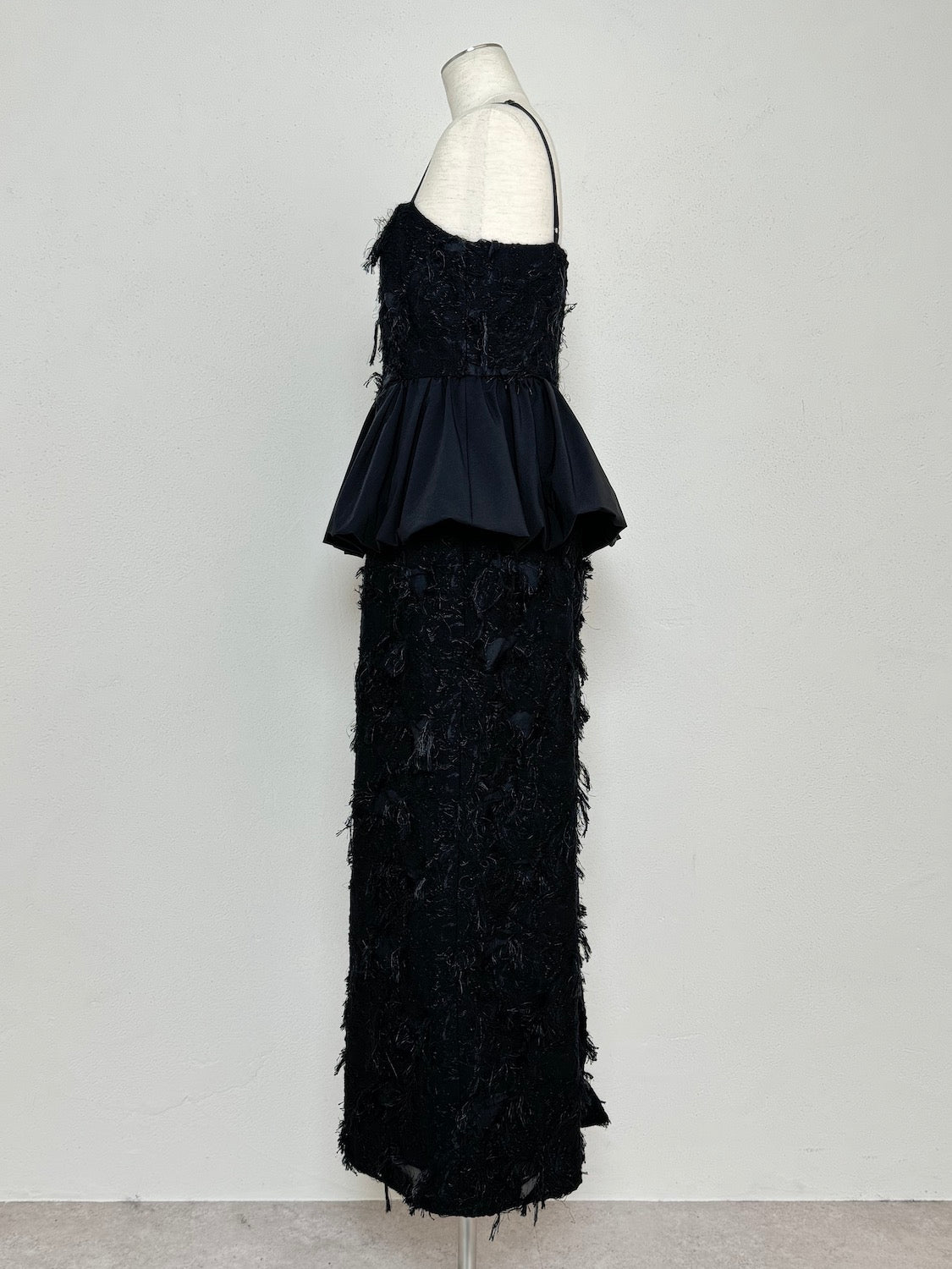 シアー Jaguard ペプラム ドレス