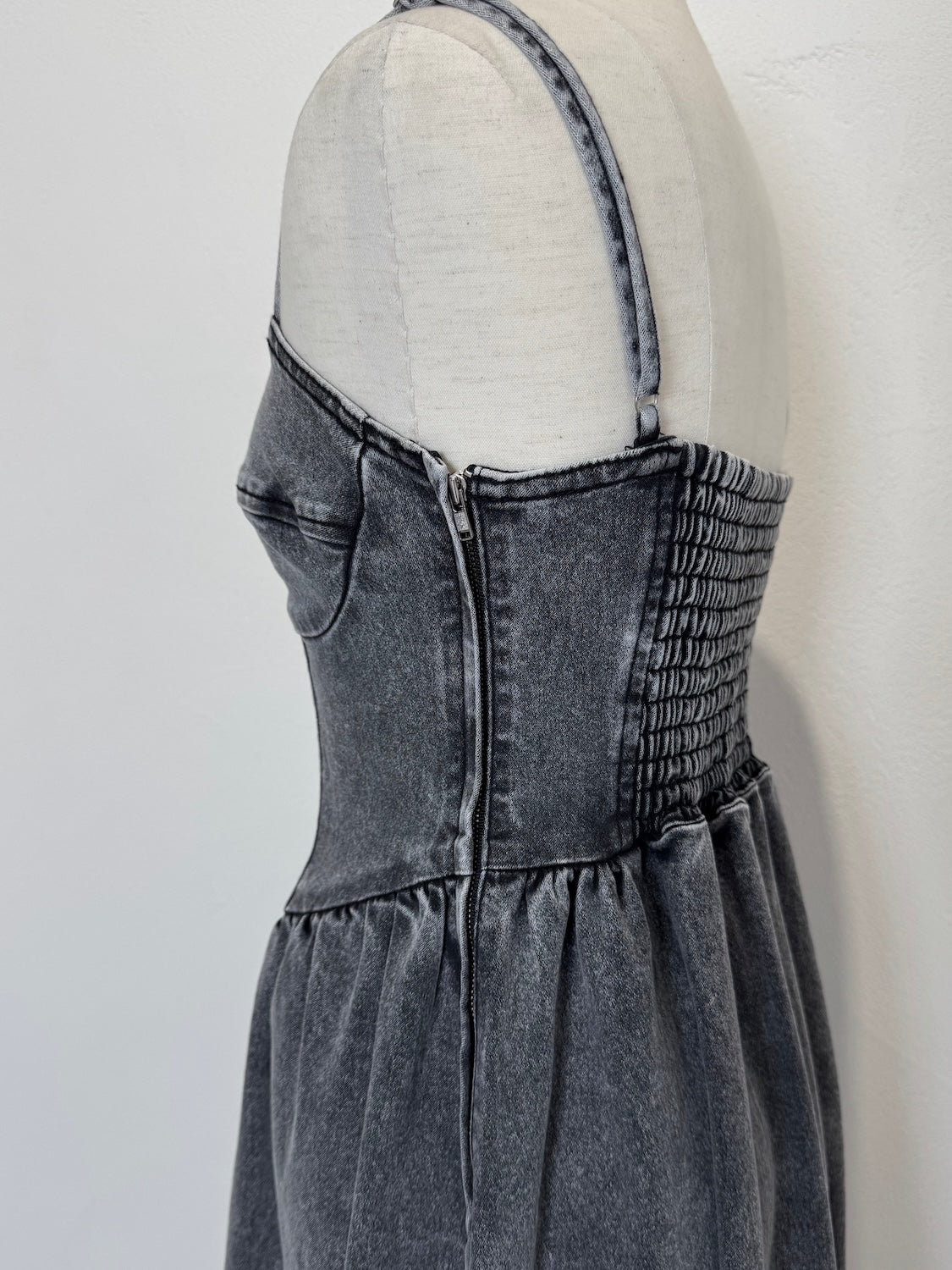 コルセットライク フレア DENIM Dress