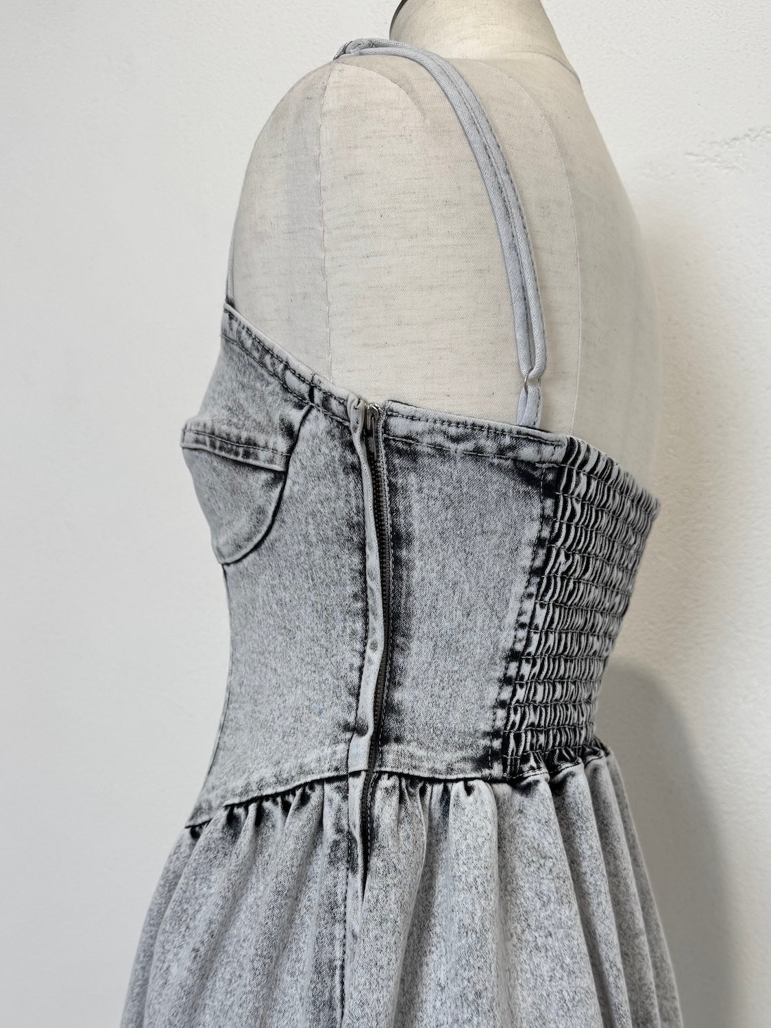 コルセットライク フレア DENIM Dress