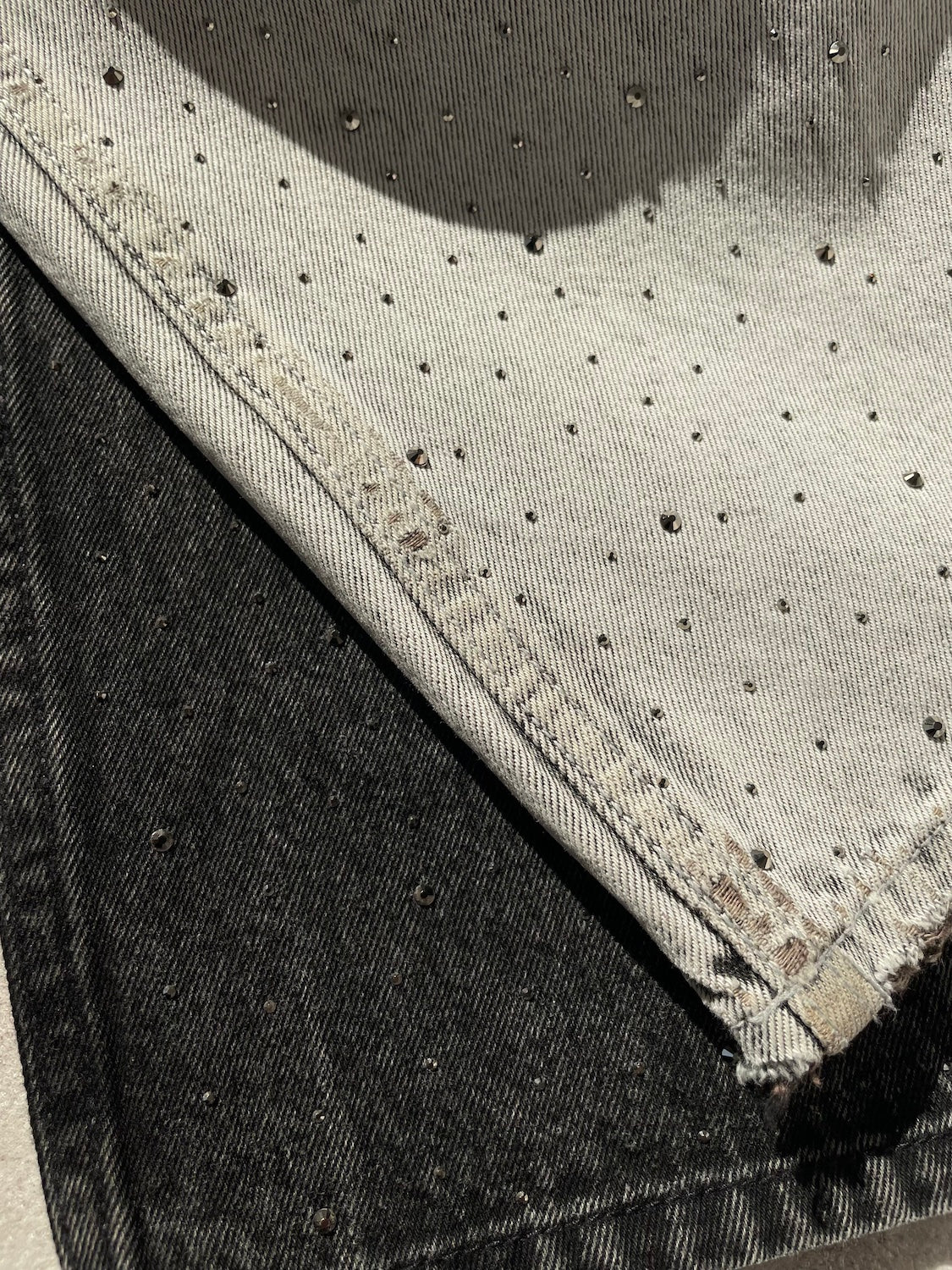 Washed Wide Stone Denim