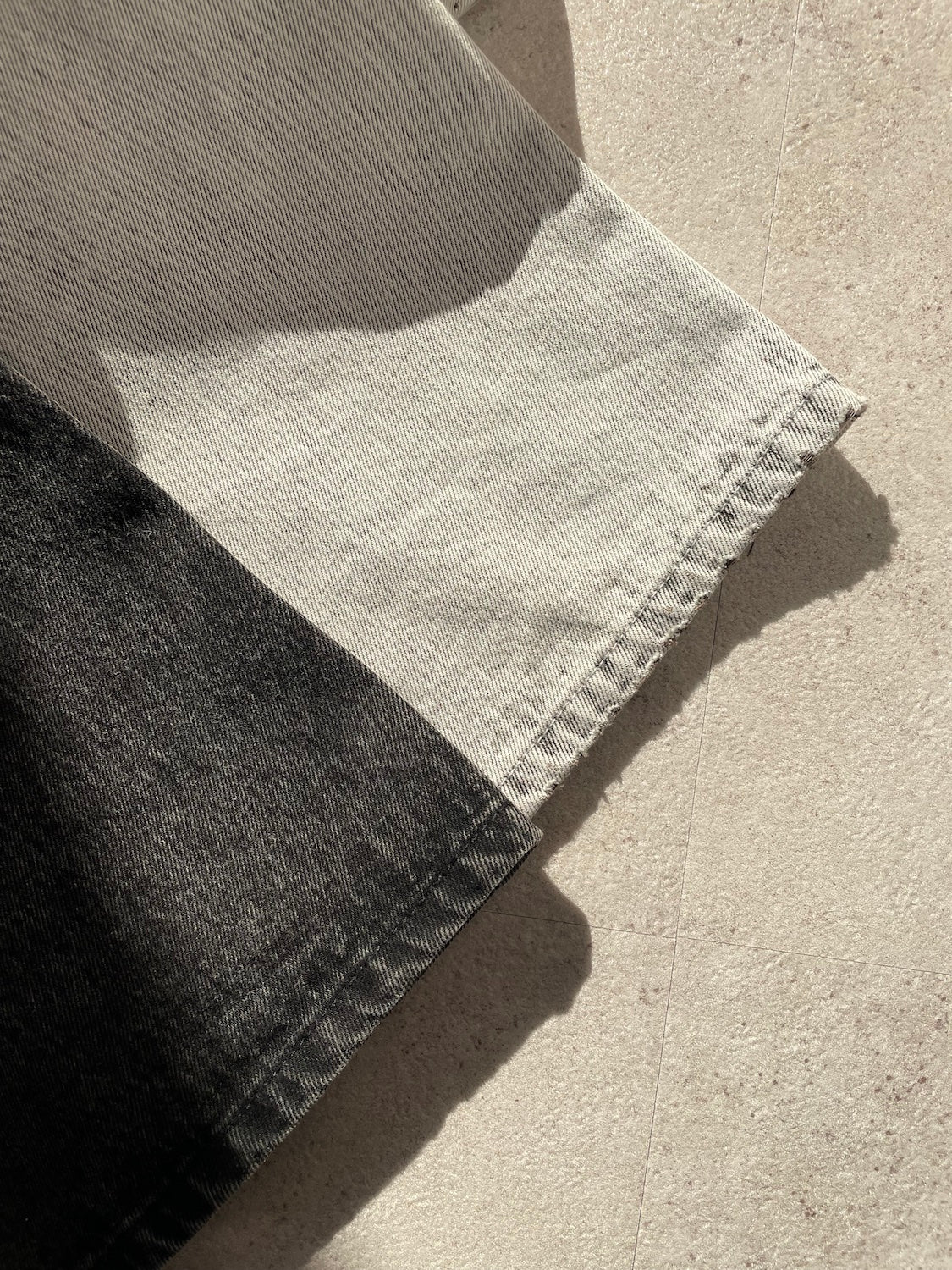 Washed Wide Stone Denim