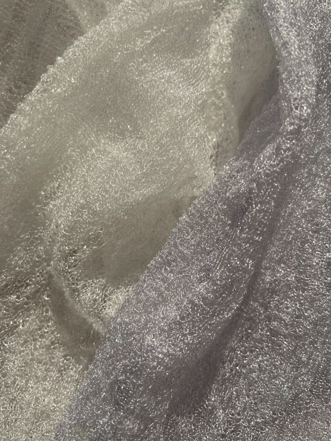 Point Ribbon Sheer Knit Gown