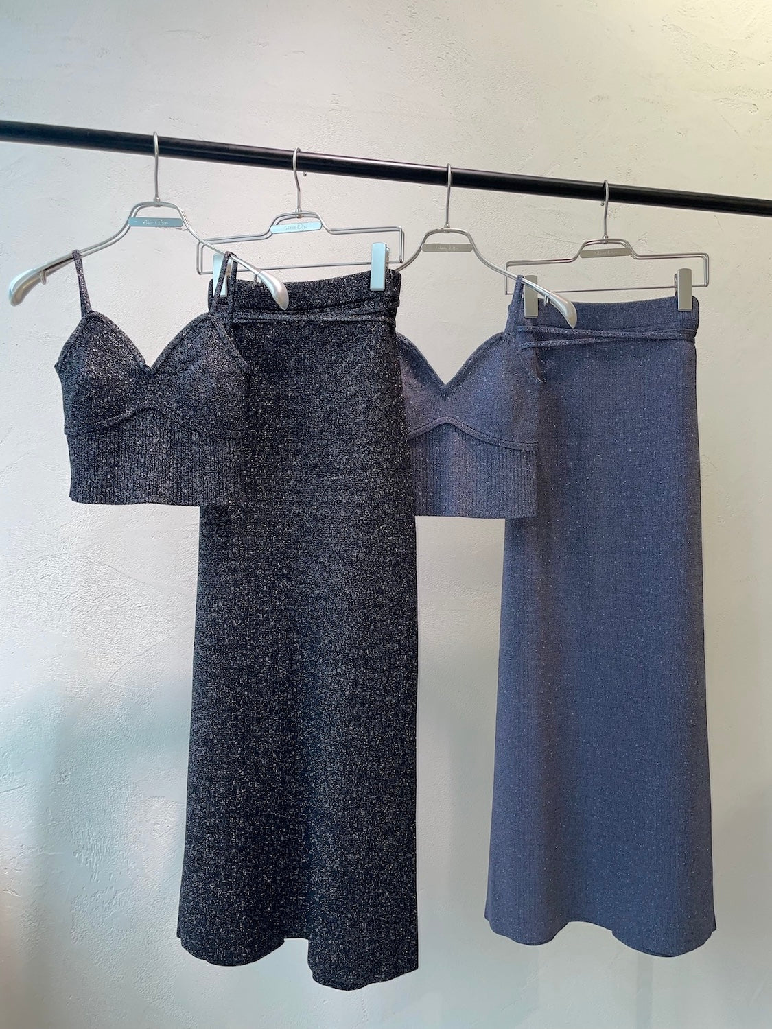 Glitter Skirt Knit Set