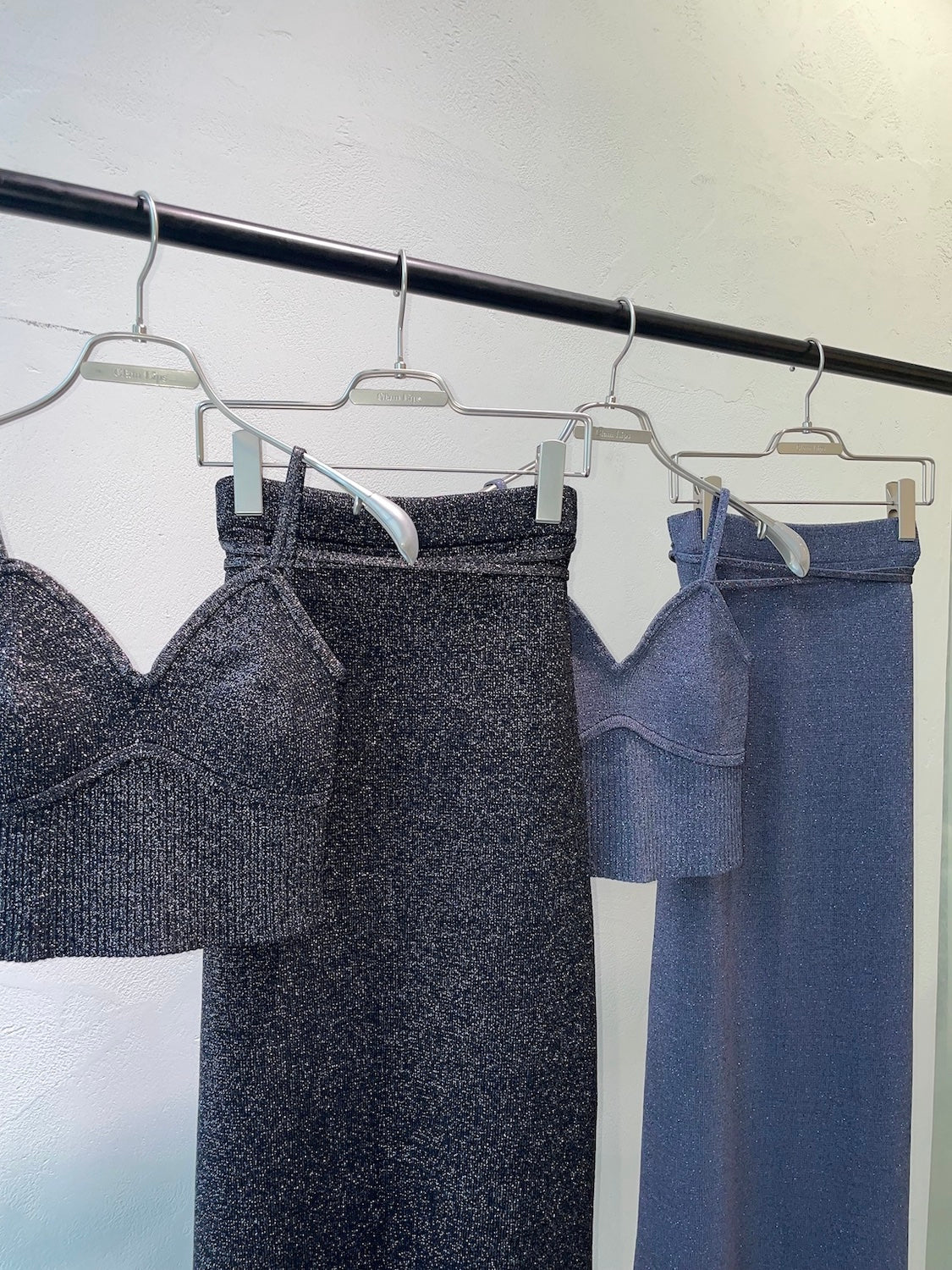 Glitter Skirt Knit Set