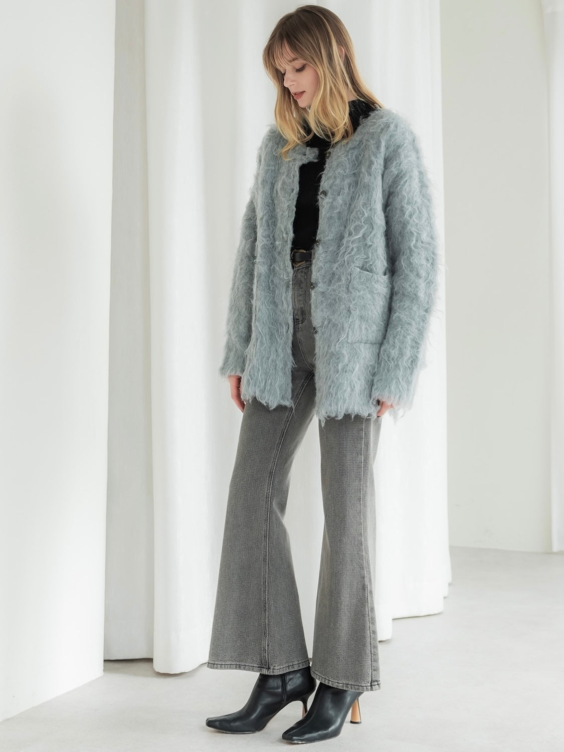 Texture デニム フレアパンツ