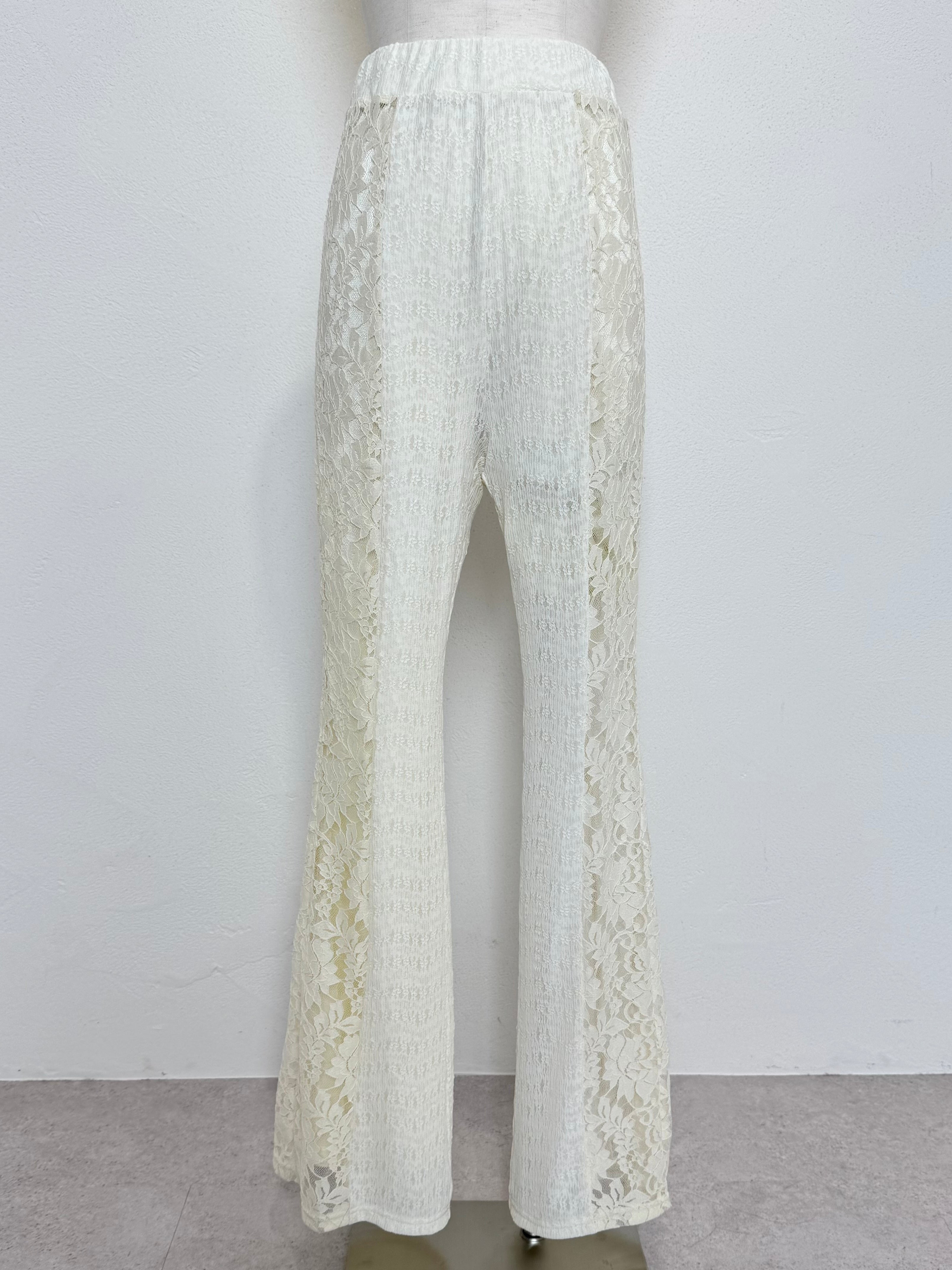 Stretch レース フレアパンツ