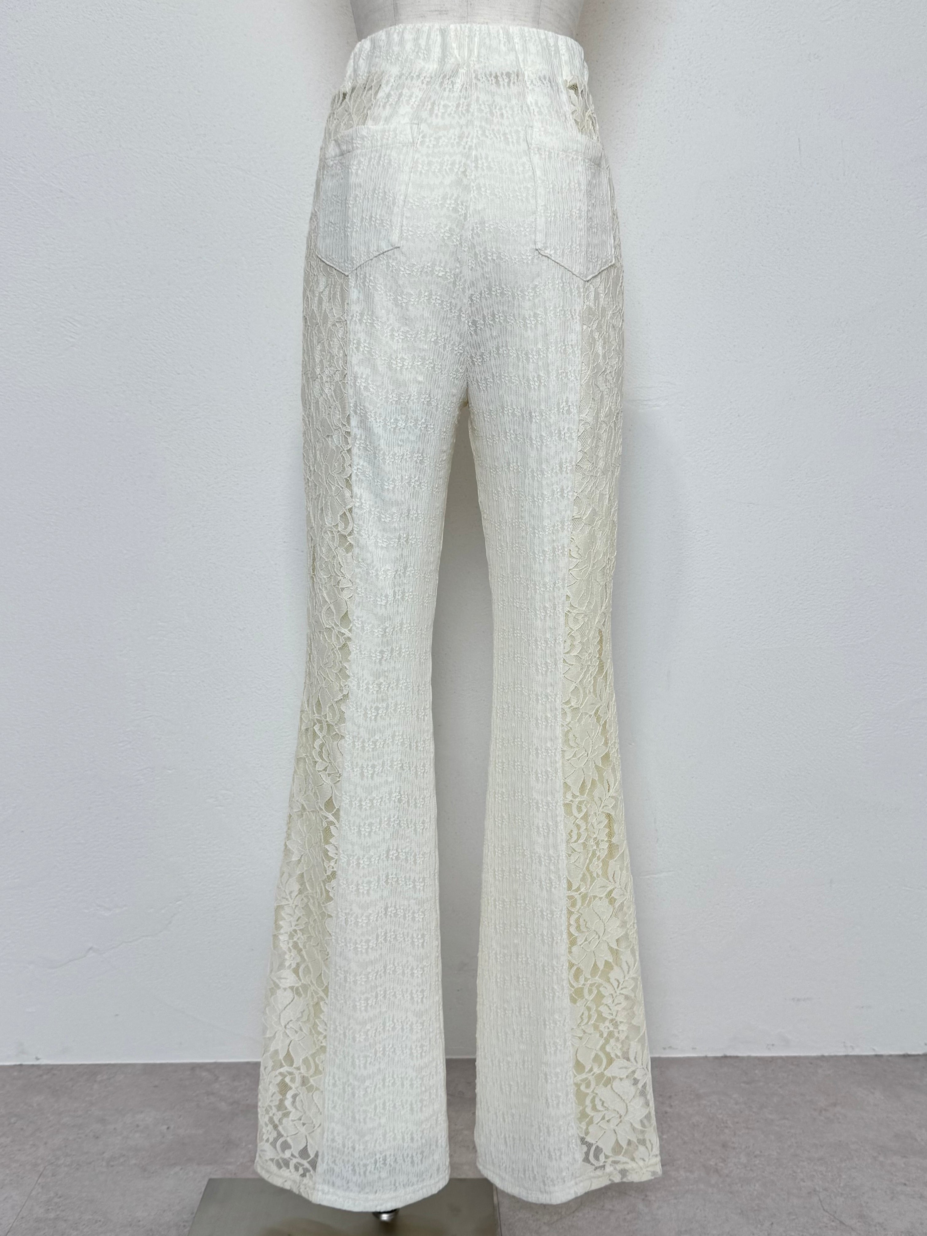 Stretch レース フレアパンツ