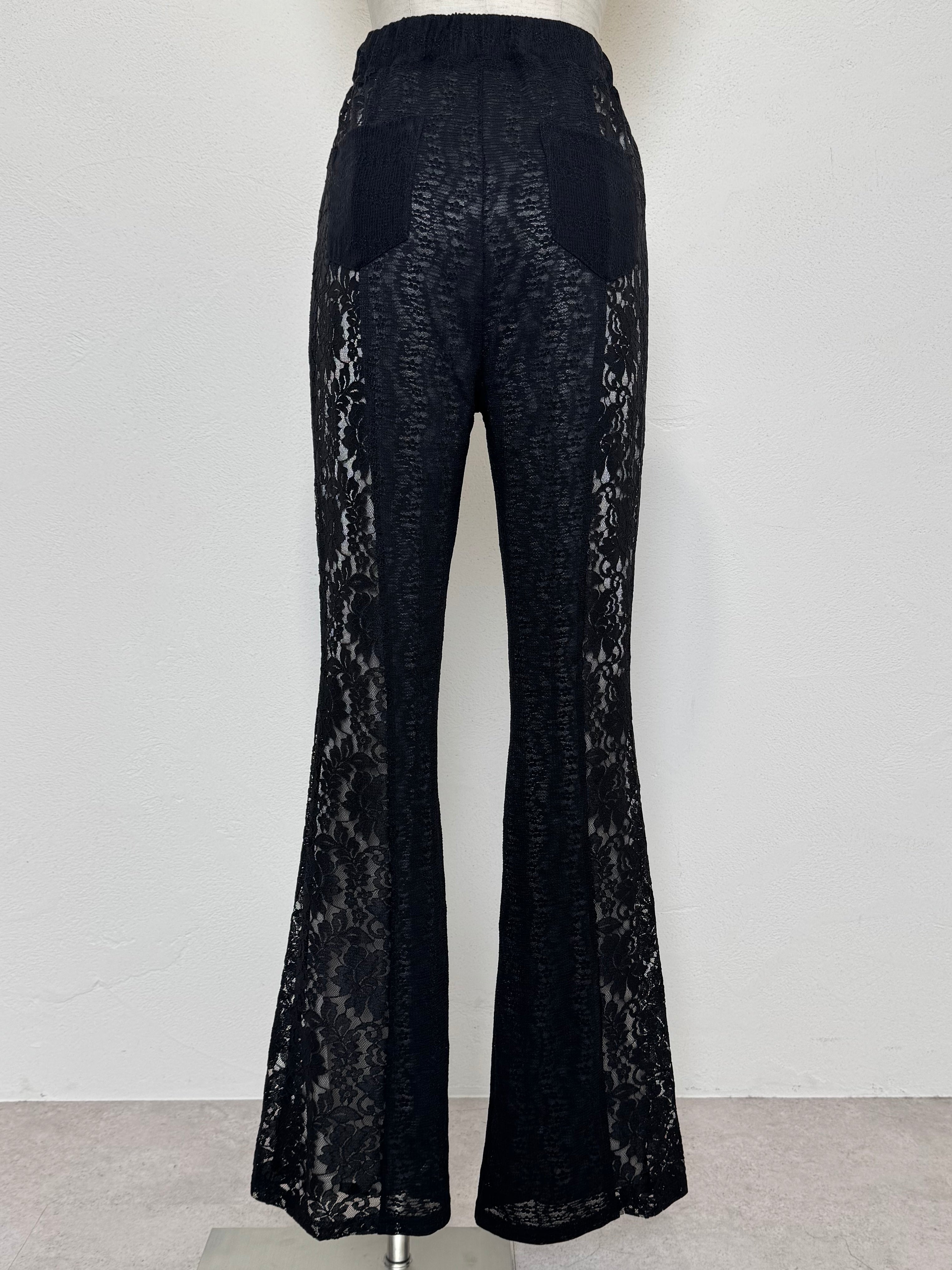 Stretch レース フレアパンツ