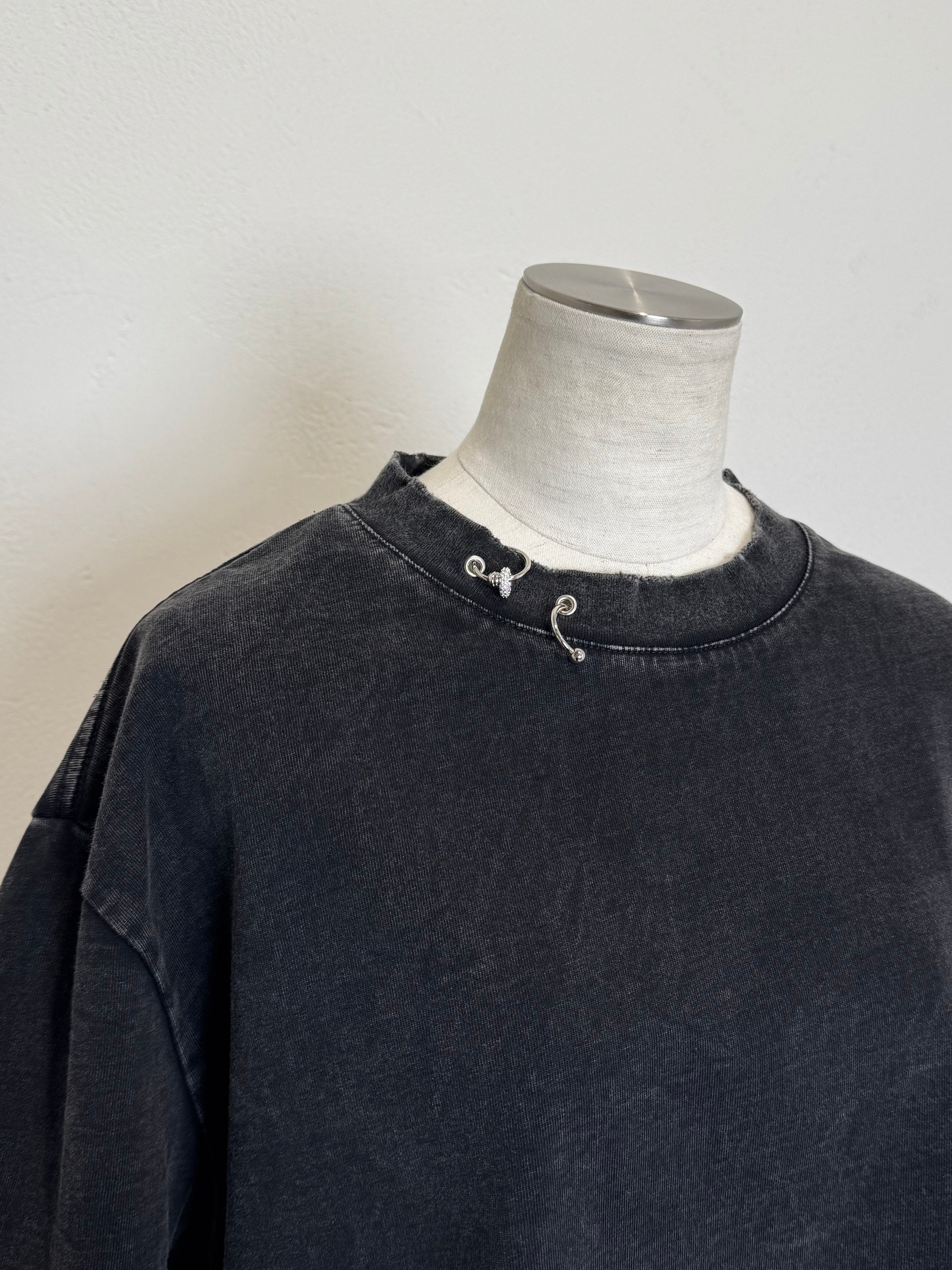 Short ピグメント ピアス Over TEE