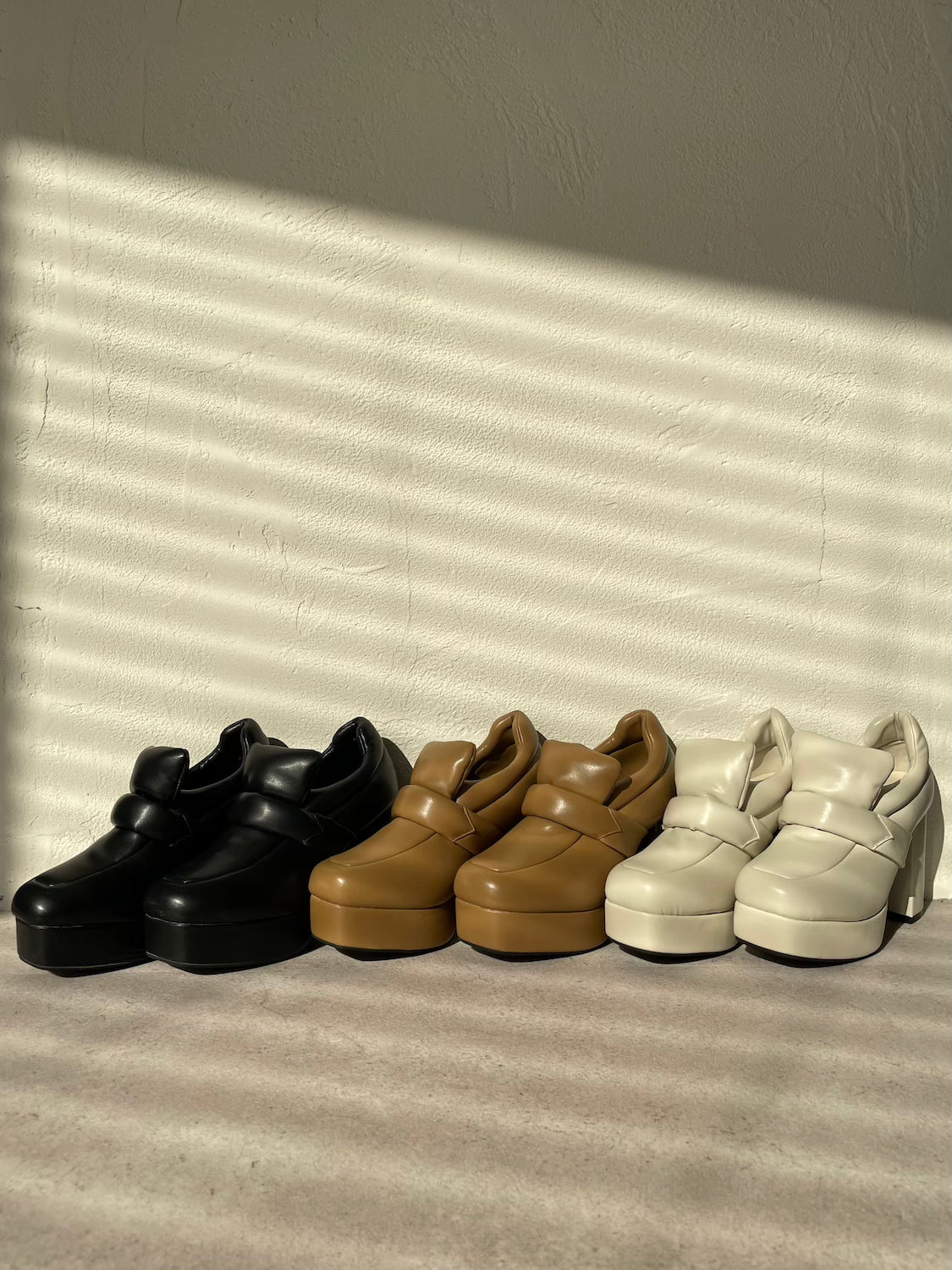 Padded High-heel Loafers