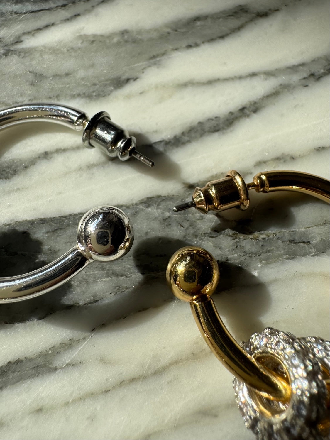 Twin Pavé Stone Ring and Earrings