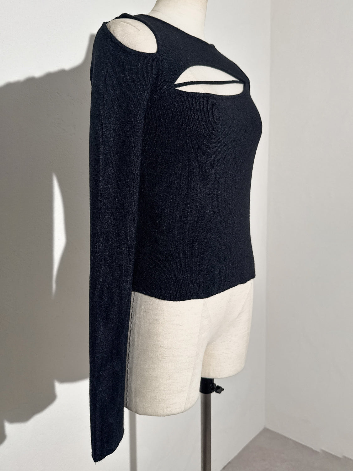 カット ストラップ KNIT ロングスリーブ
