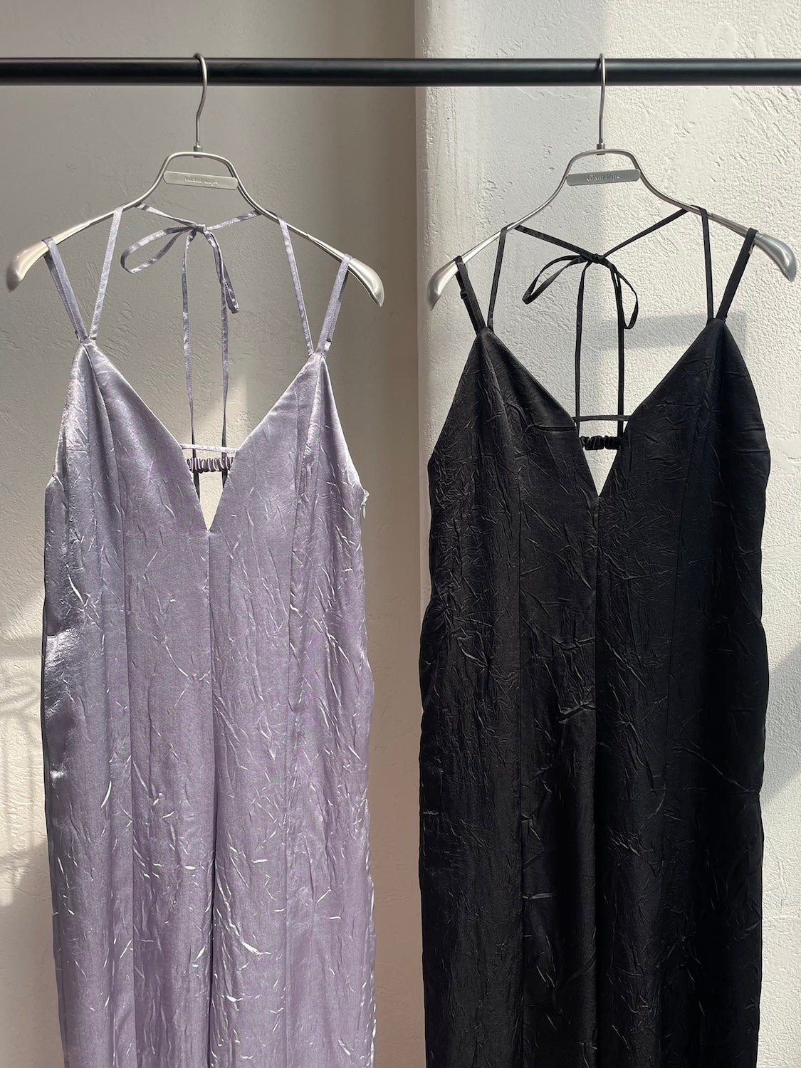 Glossy Washer Satin Romper