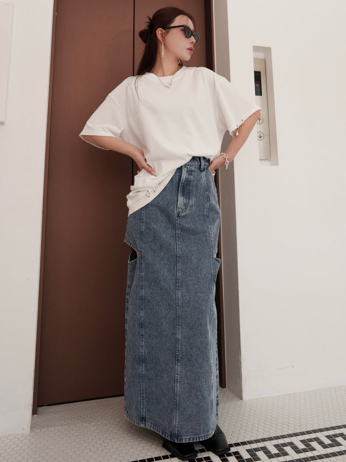 MODEL:159cm<br>COLOR:ブルー