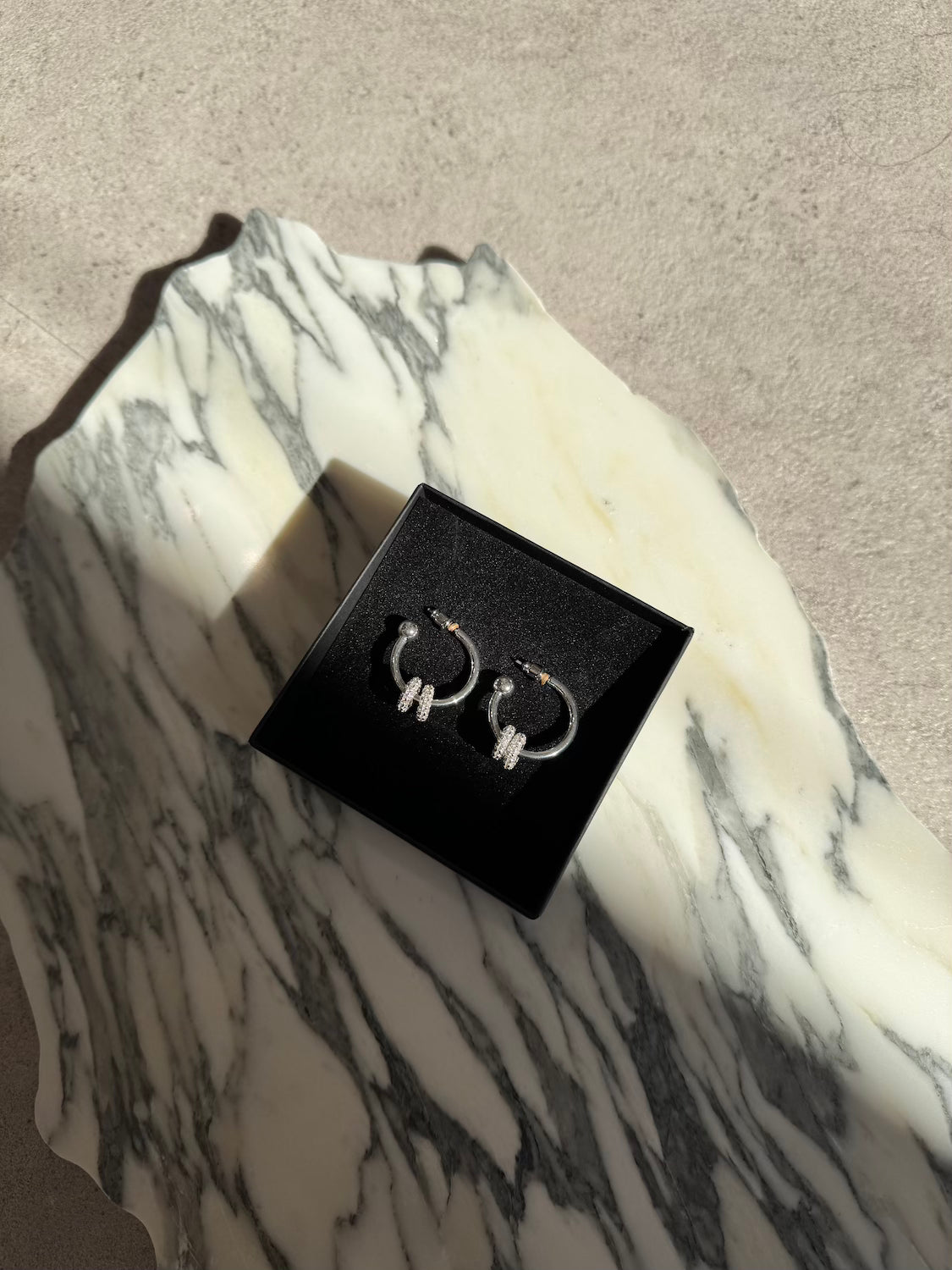 Twin Pavé Stone Ring and Earrings
