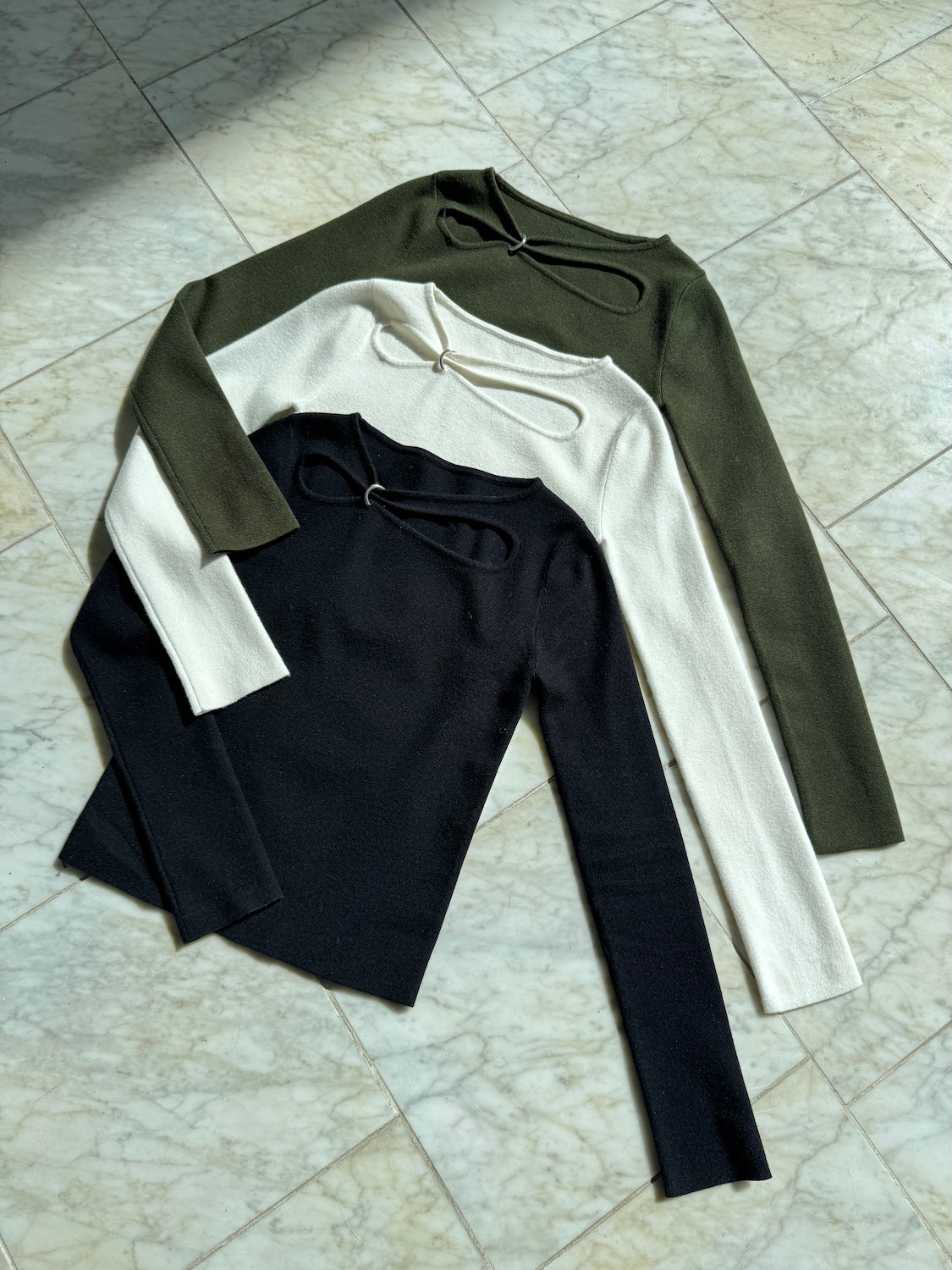 Ring アクセント KNIT トップス