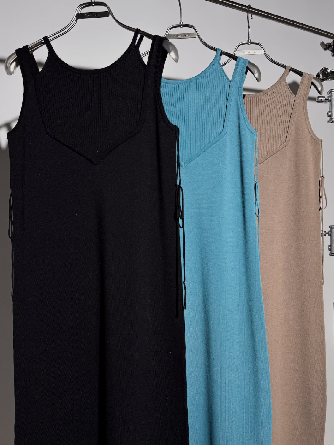 ストラップ レイヤーライク KNIT ワンピース