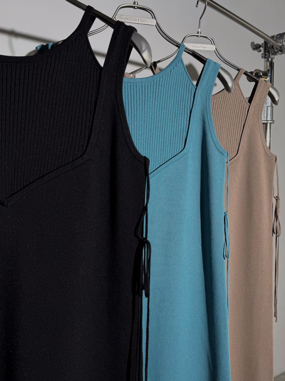 ストラップ レイヤーライク KNIT ワンピース
