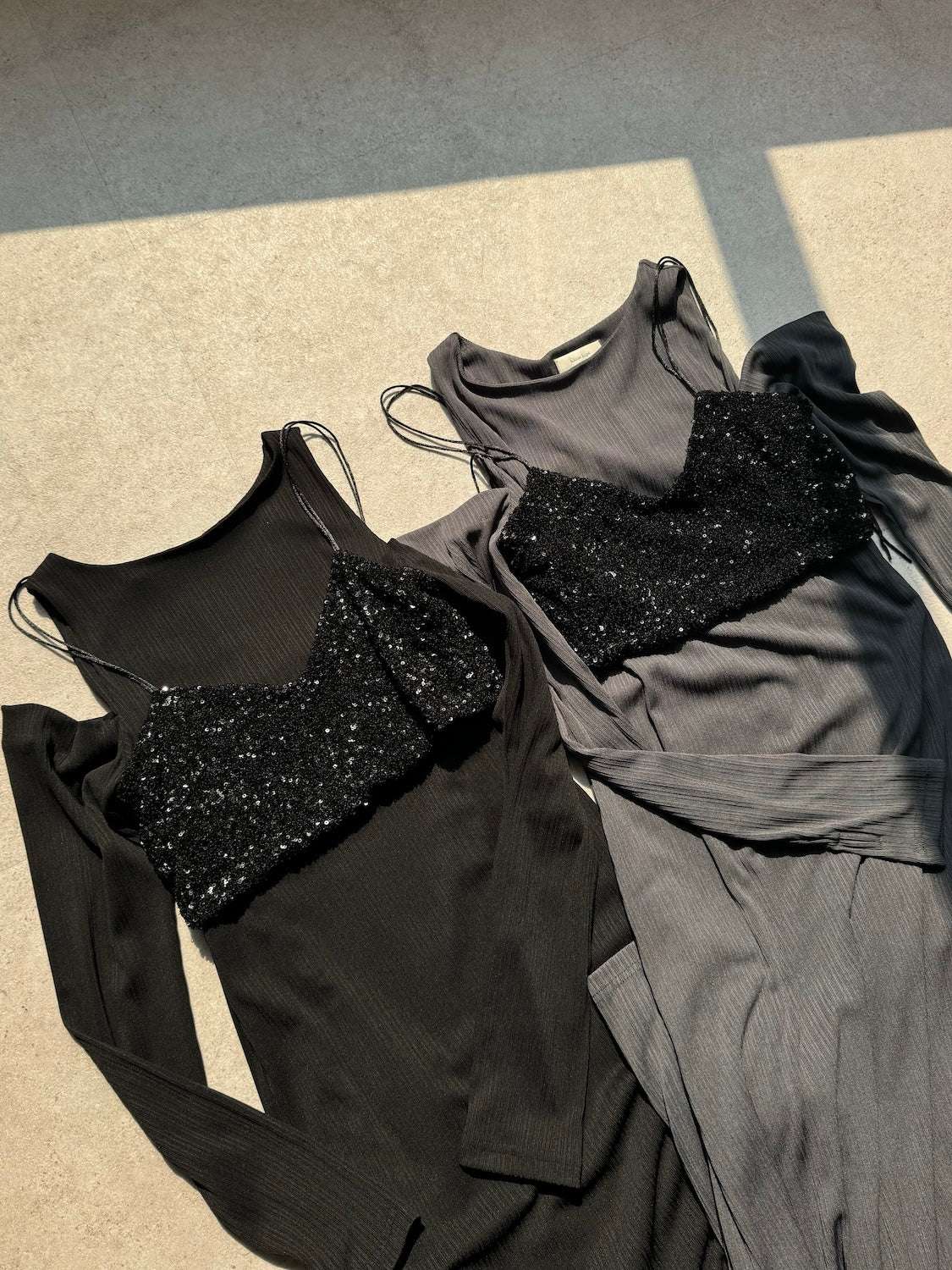 Sequin Bustier & OP Set