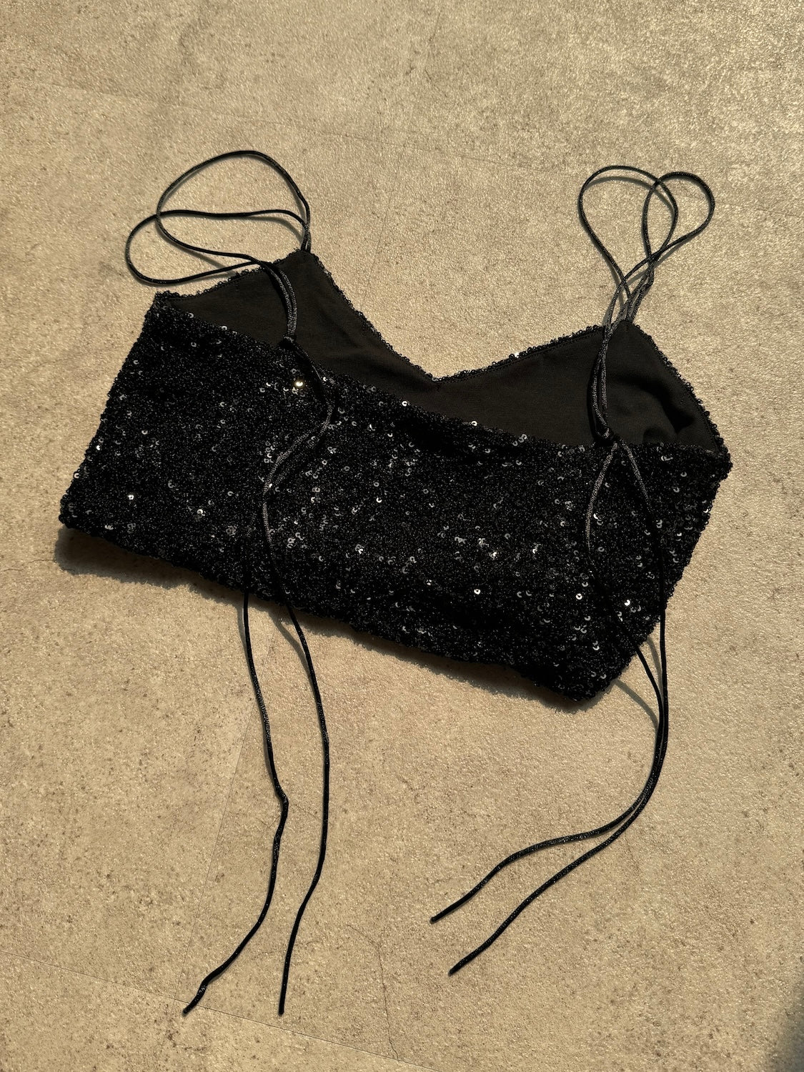 Sequin Bustier & OP Set