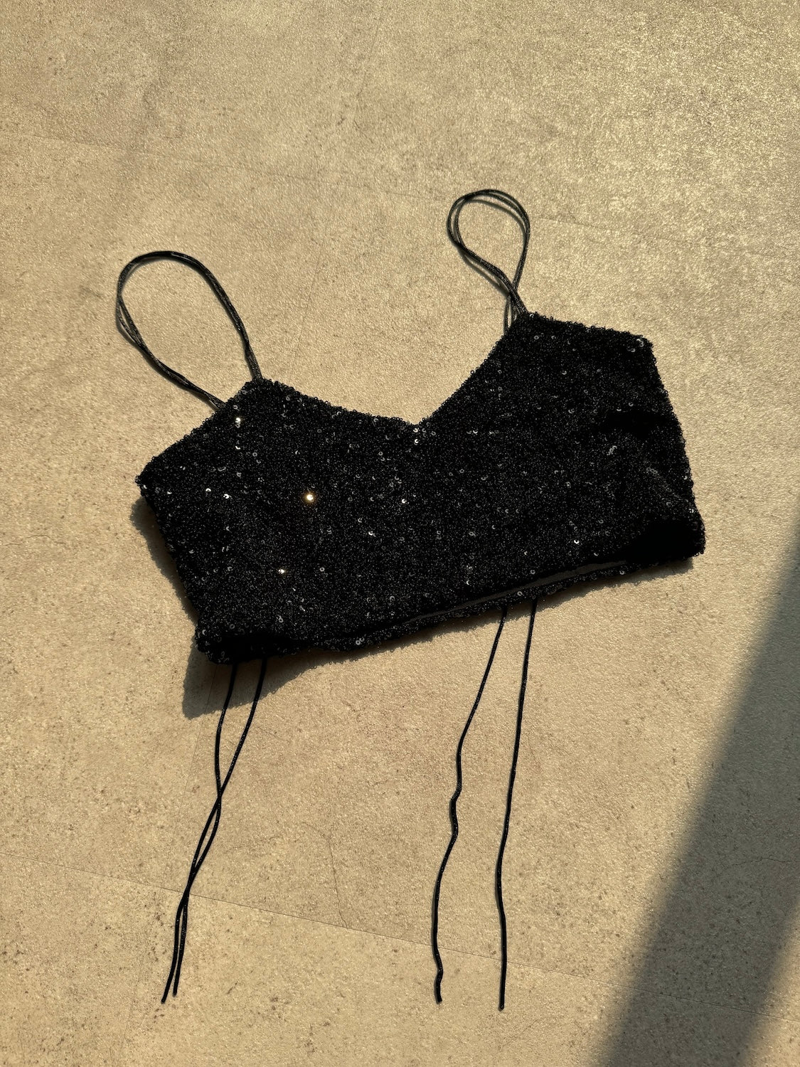 Sequin Bustier & OP Set