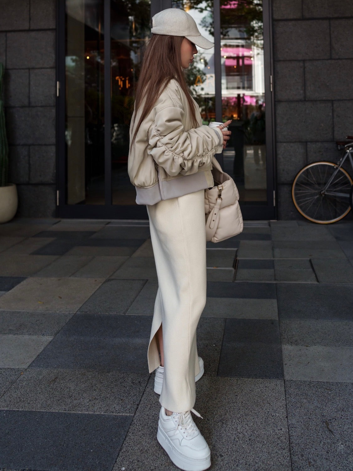 ギャザー Sleeve ショート MA-1