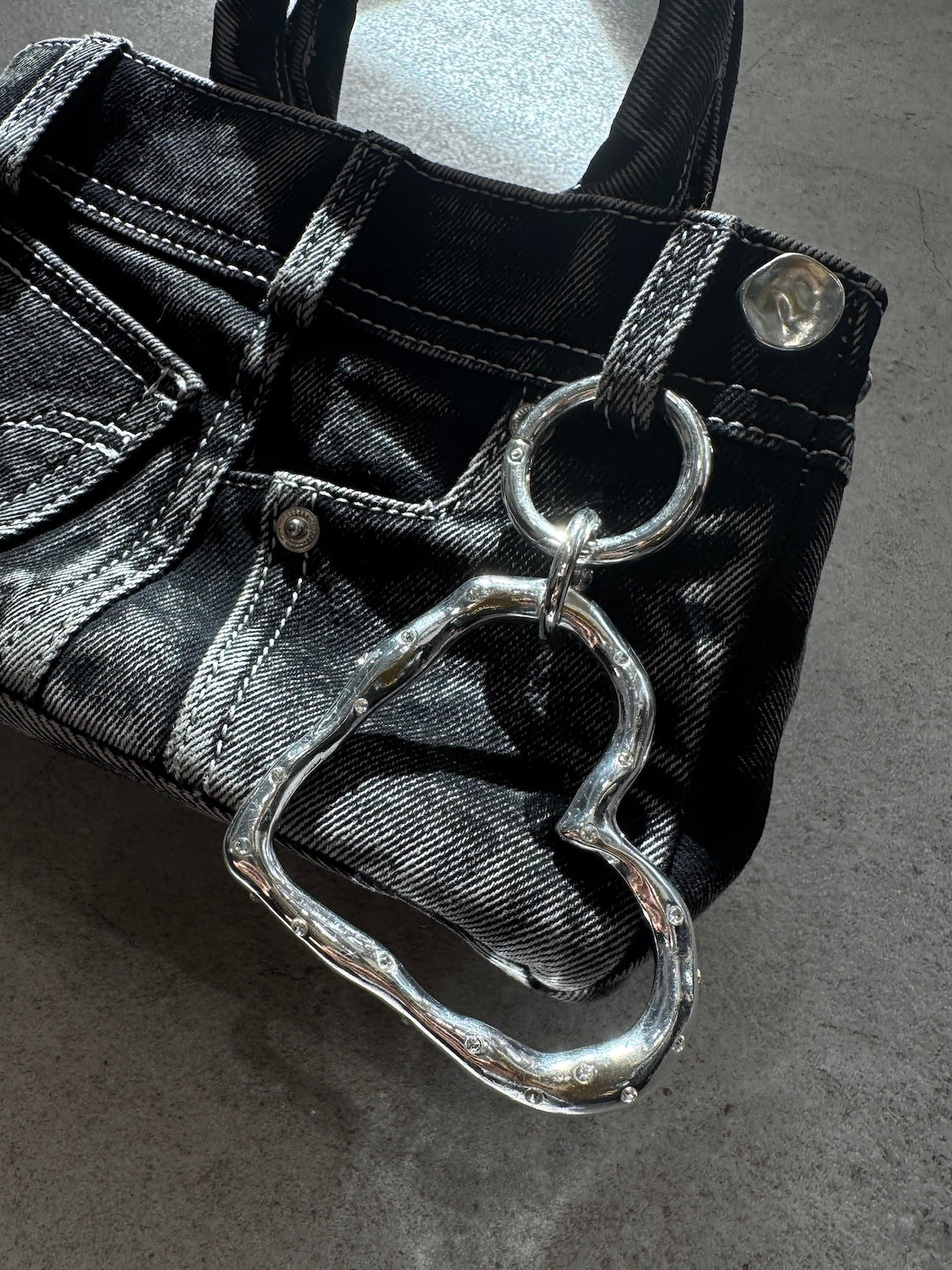 ストーン Heart キーリング