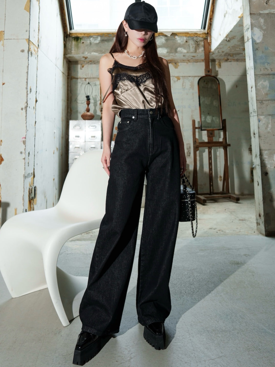 MODEL:159cm<br>着用サイズ:0