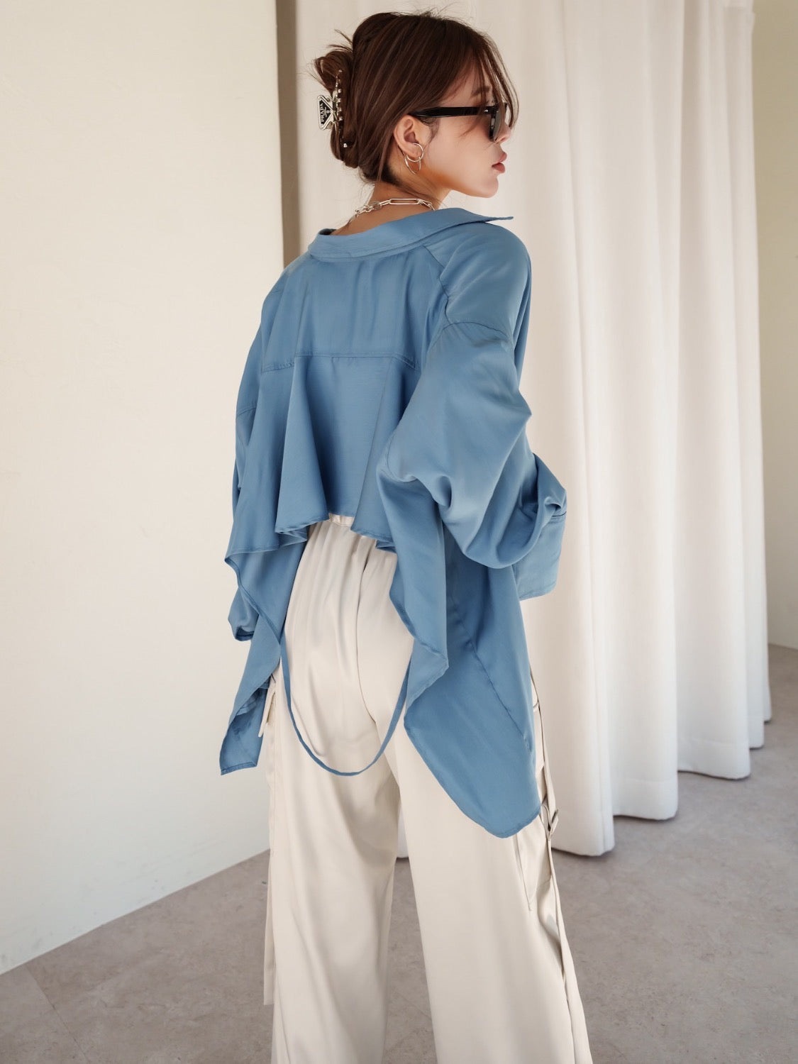 Back Ruffle Blouse