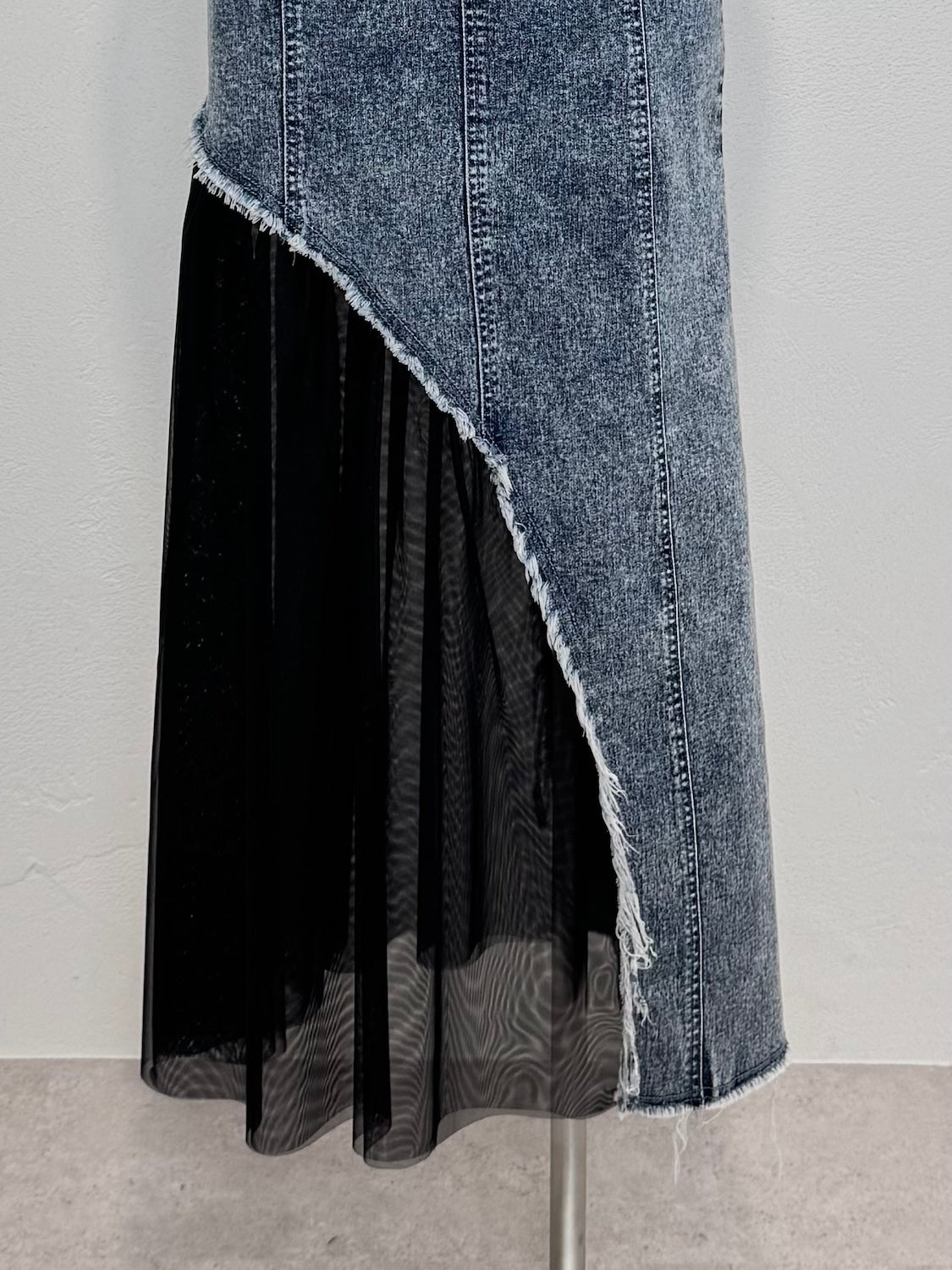チュール ドッキング DENIM スカート